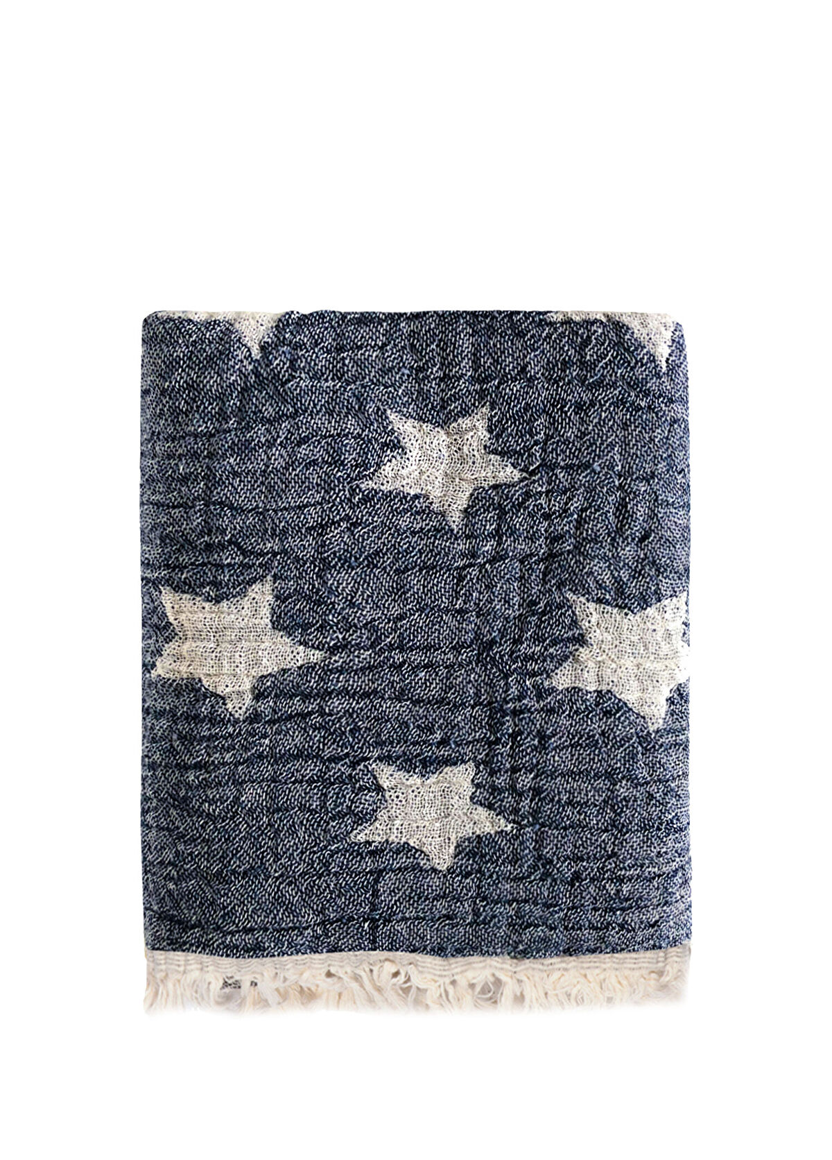 Barine Cuddling Star 4 Kat Müslin Lacivert Bebek Battaniyesi 75 x 145 cm - 1