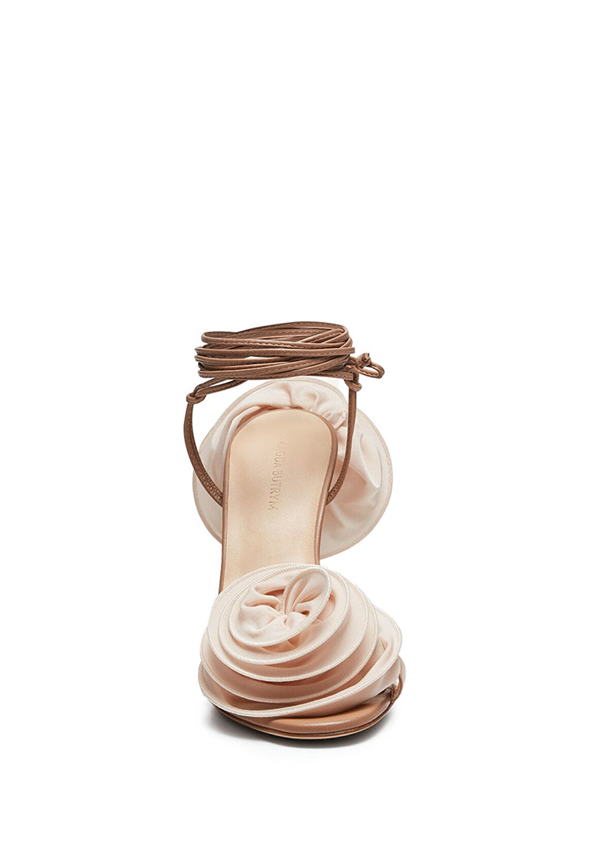 Magda Butrym Flower Bej Beyaz Kadın Deri Sandalet - 3