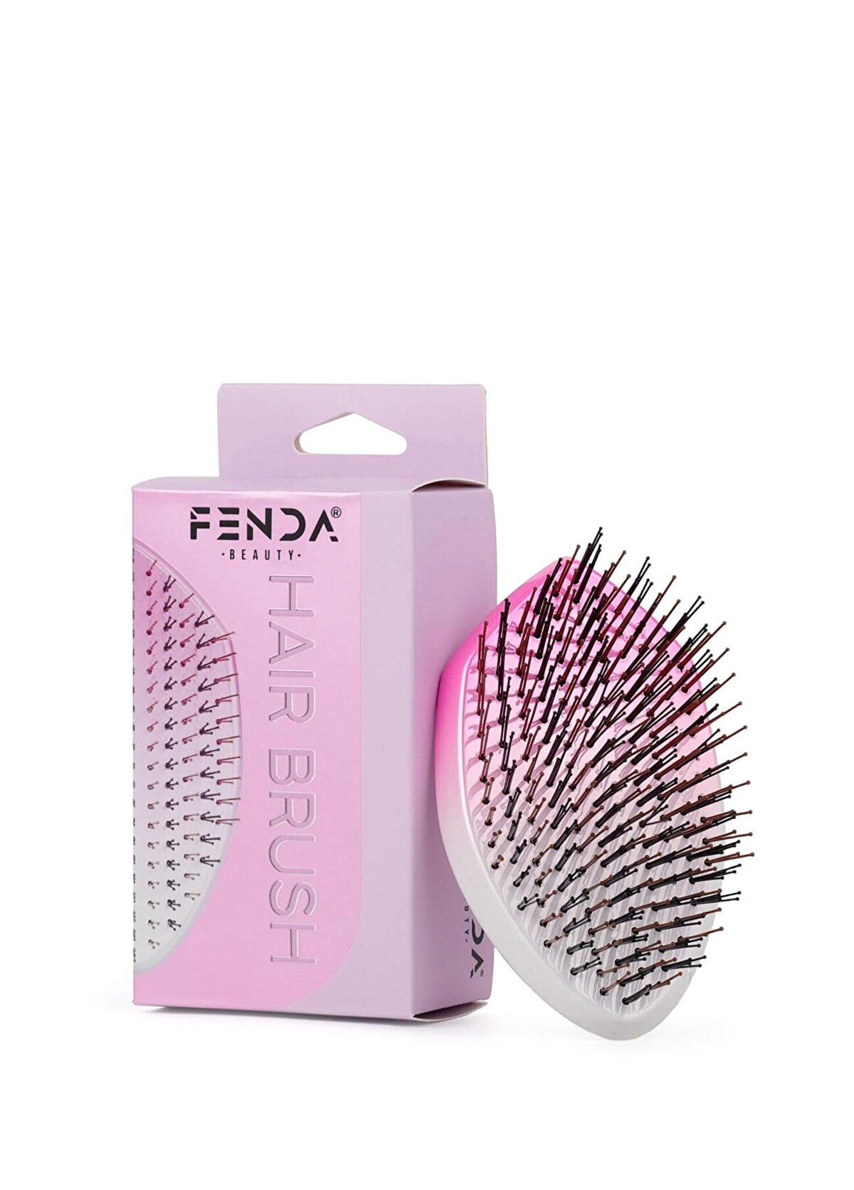 FENDA Profesyonel Galaxy Pink 4 Pinli Oval Pembe Saç Fırçası  - 1