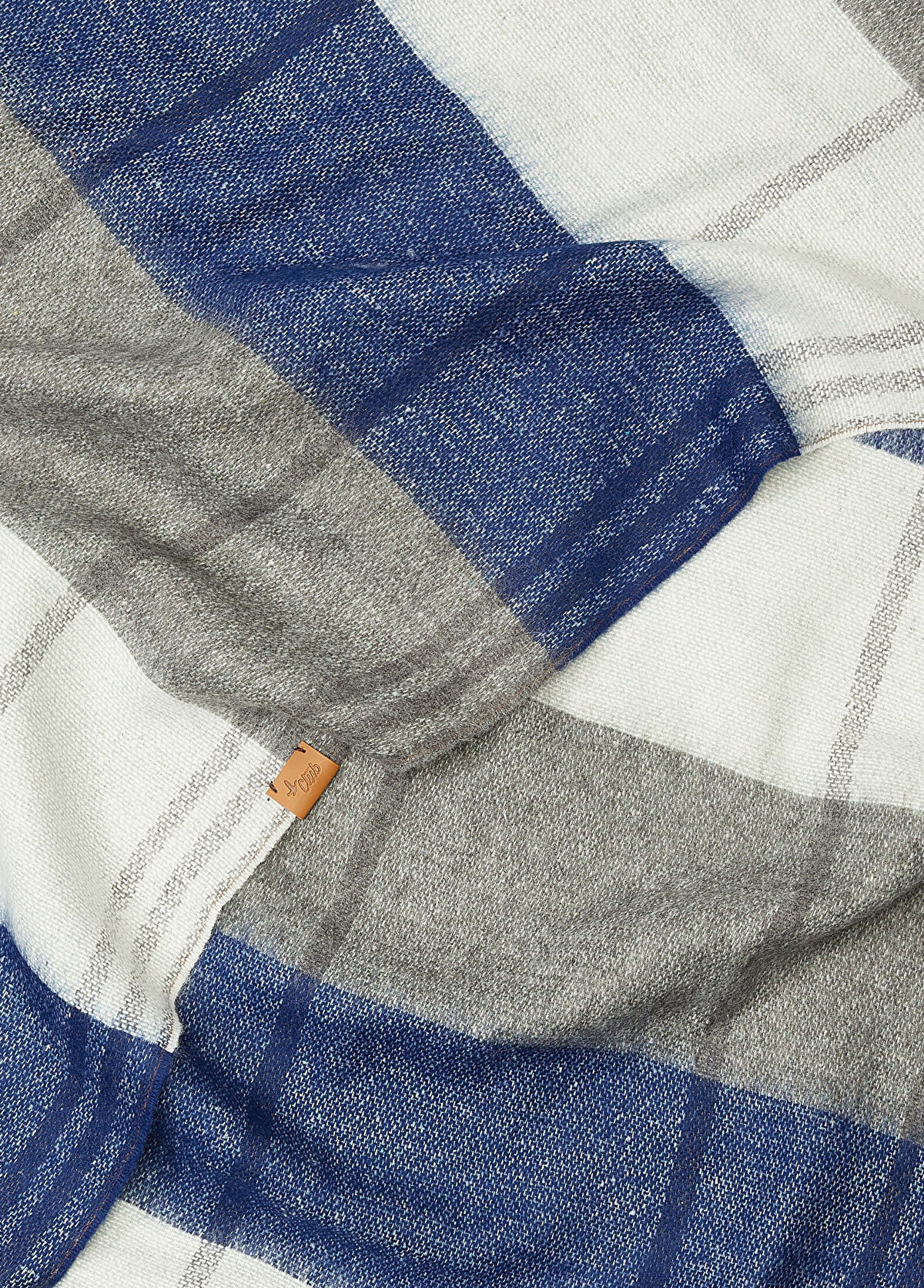 Beymen Club Mavi Gri Desenli Erkek Atkı - 3