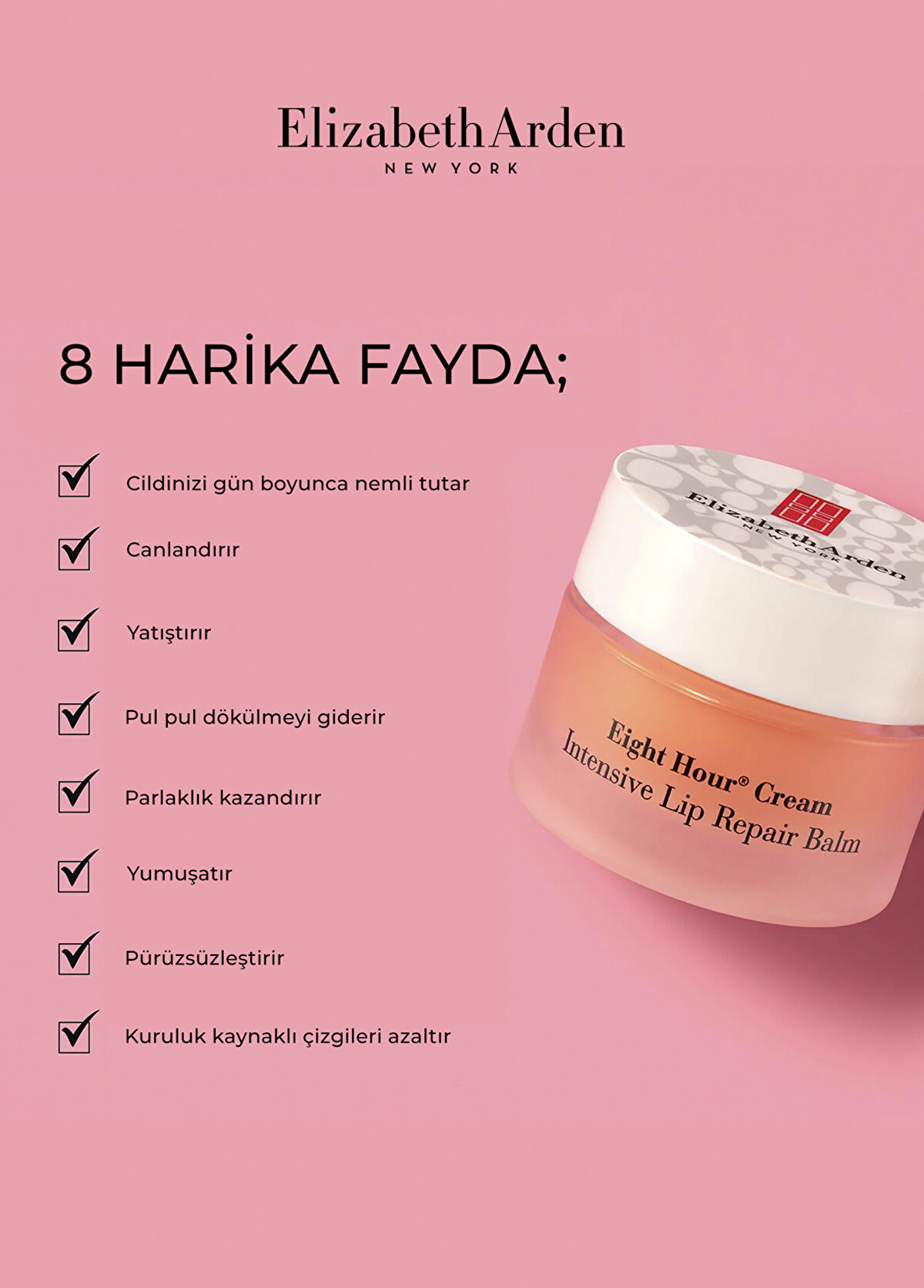 Elizabeth Arden Eight Hour Intensive Repair Dudak Bakım Kremi 11.6ml - 3