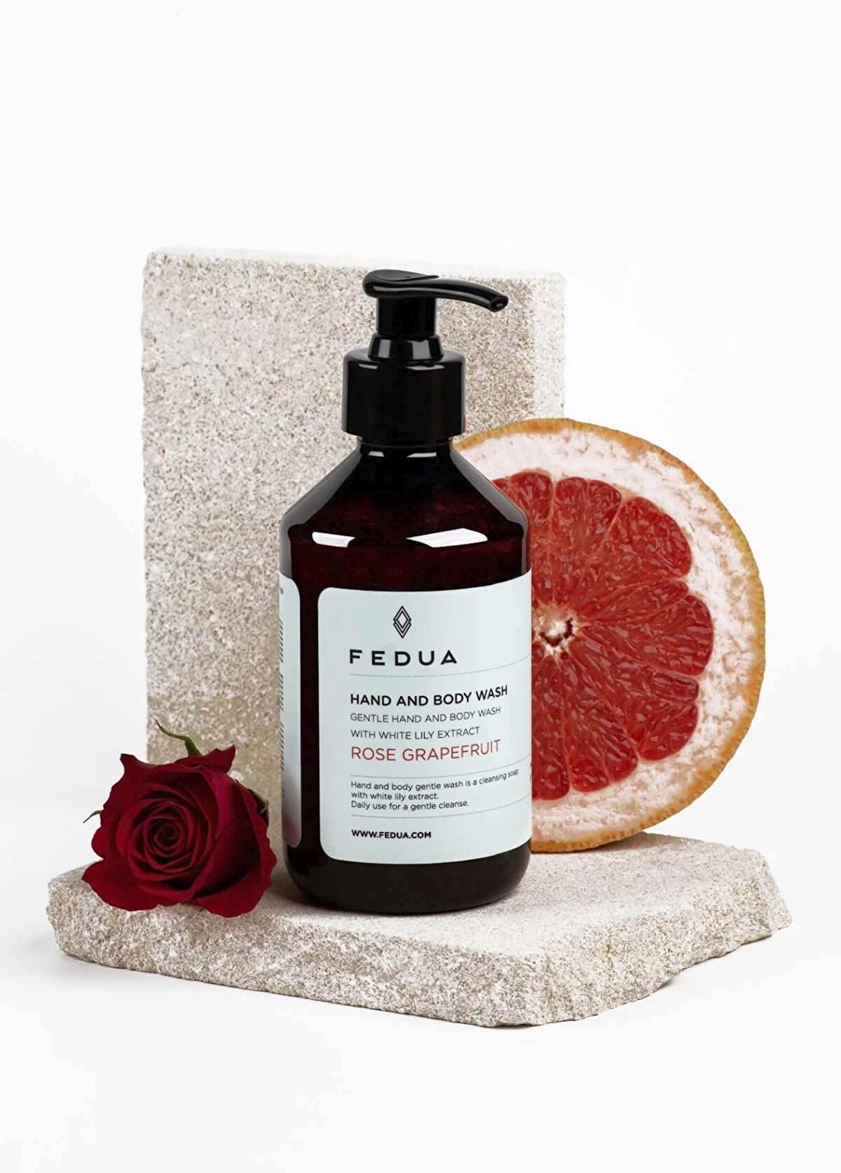 Fedua Hand And Body Wash Rose Grapefruit Hand And Body Shower Gel 300 ml - 3