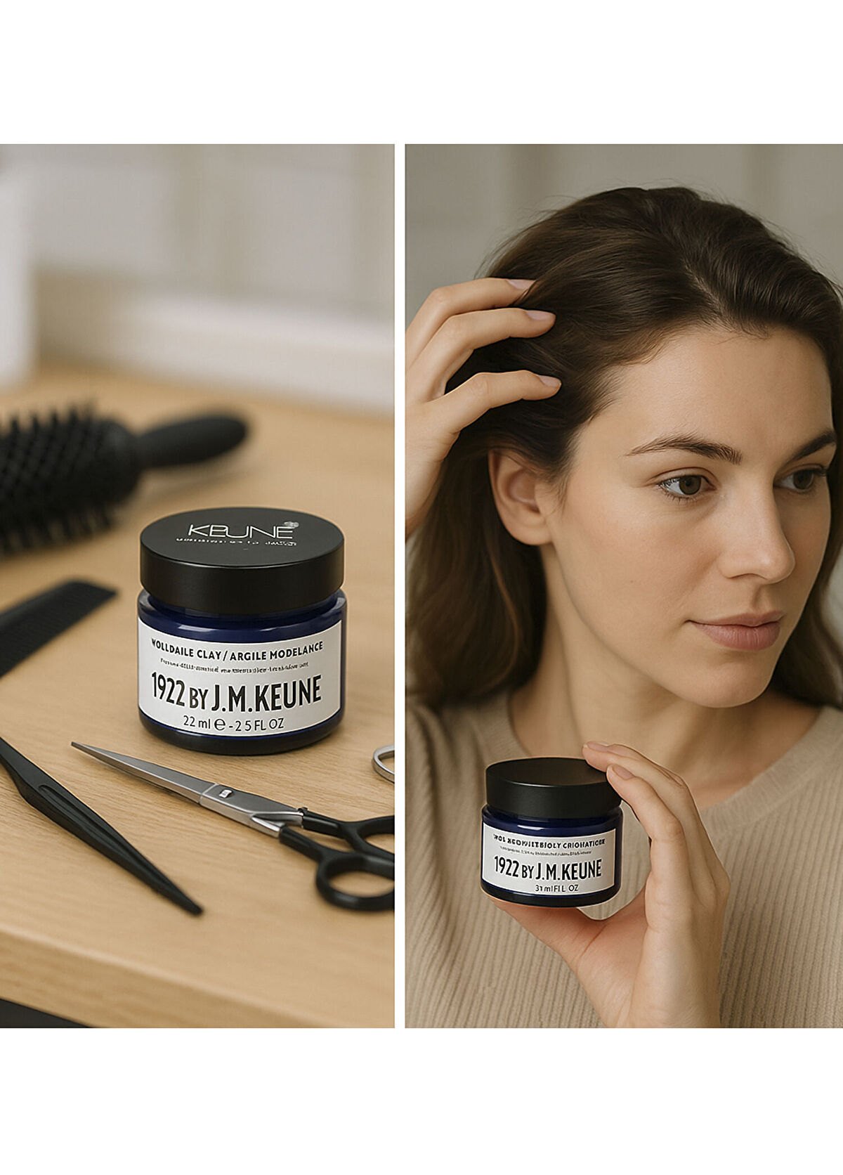 Keune Man 1922 Moldable Clay Strong Hold Hair Styler 75 ml - 3