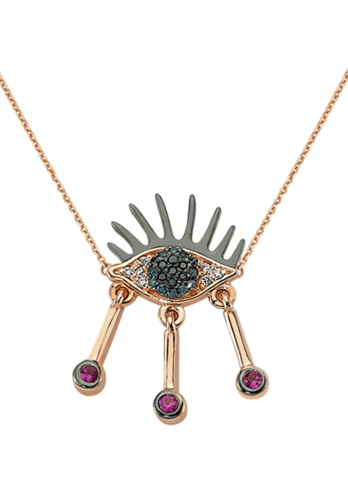 Eye Light Göz Formlu Pırlantalı Kadın Altın Kolye - Görsel 2