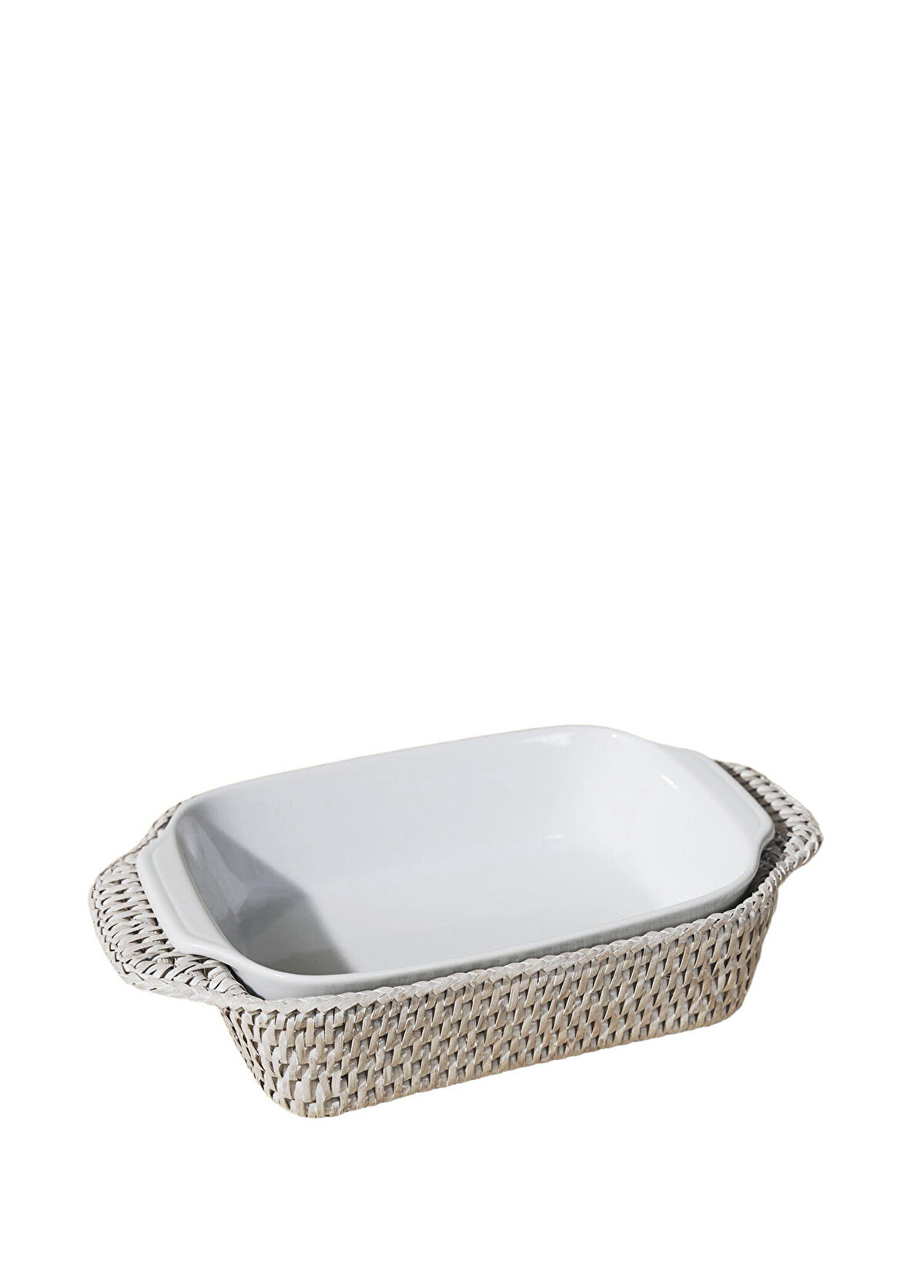 King Zoo Mini Dikdörtgen Rattan Fırın Kabı - 3