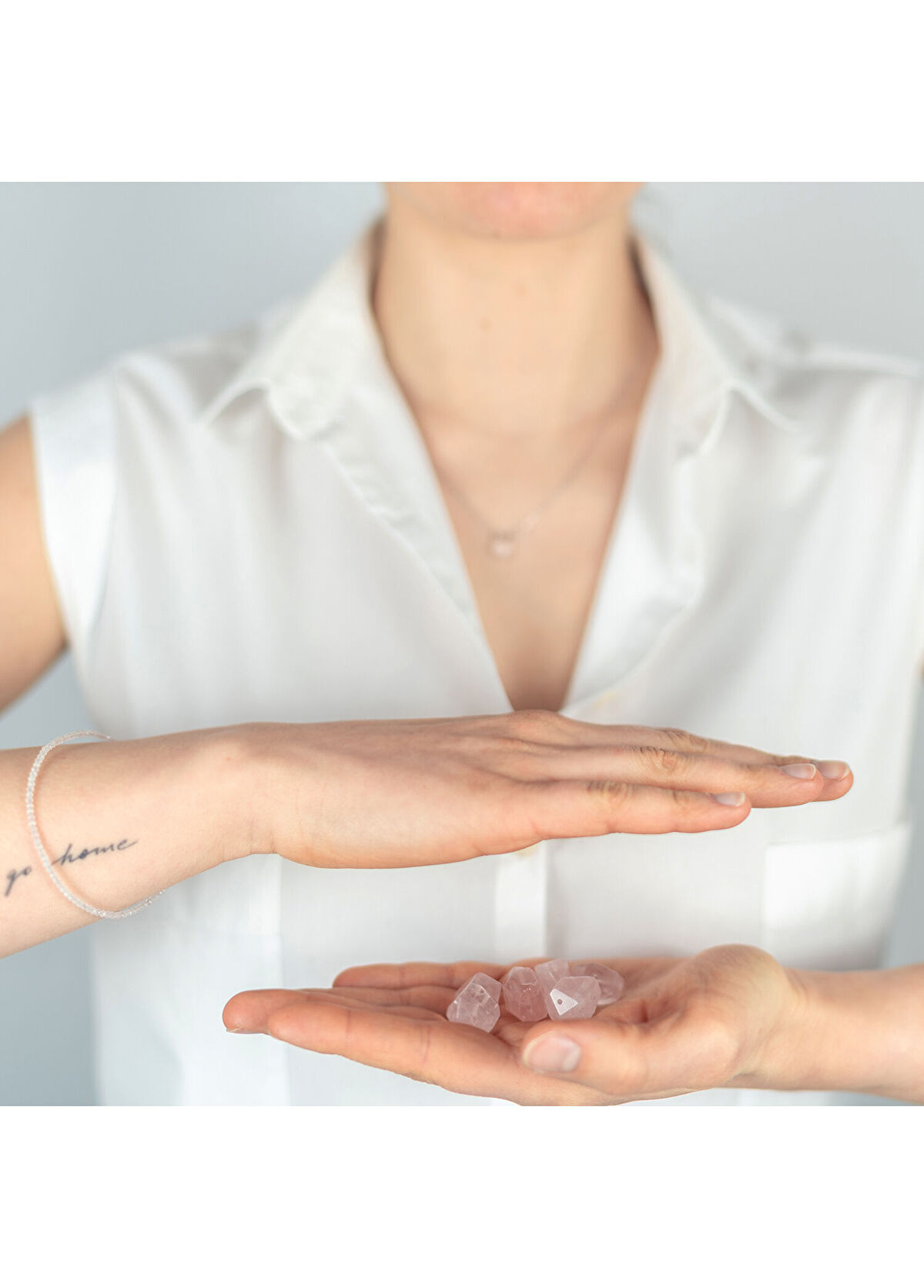 Lokkum Pembe Kuvars Ekim Doğum Taşı 925 Ayar Gümüş Üzeri 18 Ayar Altın Kaplama Kadın Kolye - 3