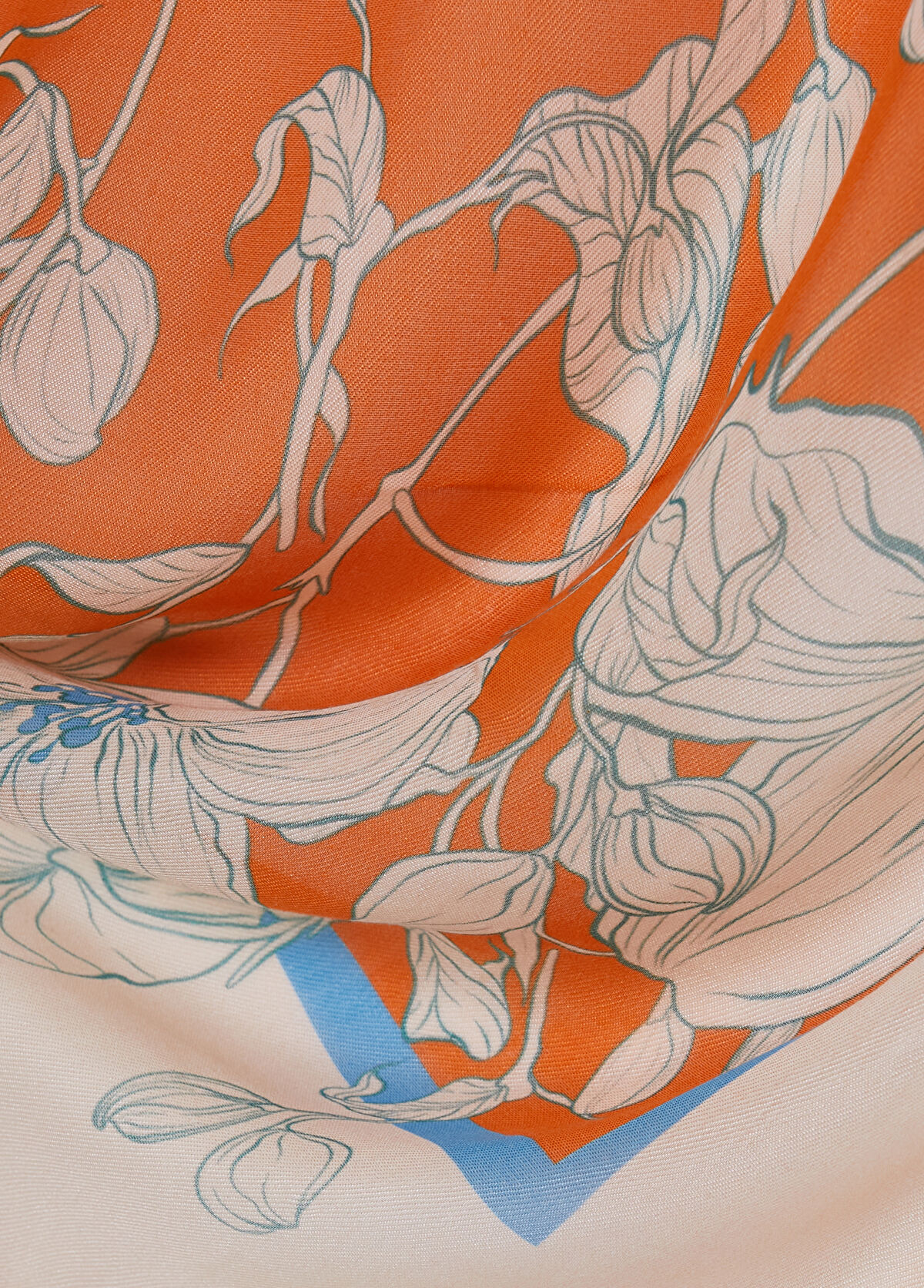 Beymen Club Turuncu Çiçek Desenli Kadın Şal - 3