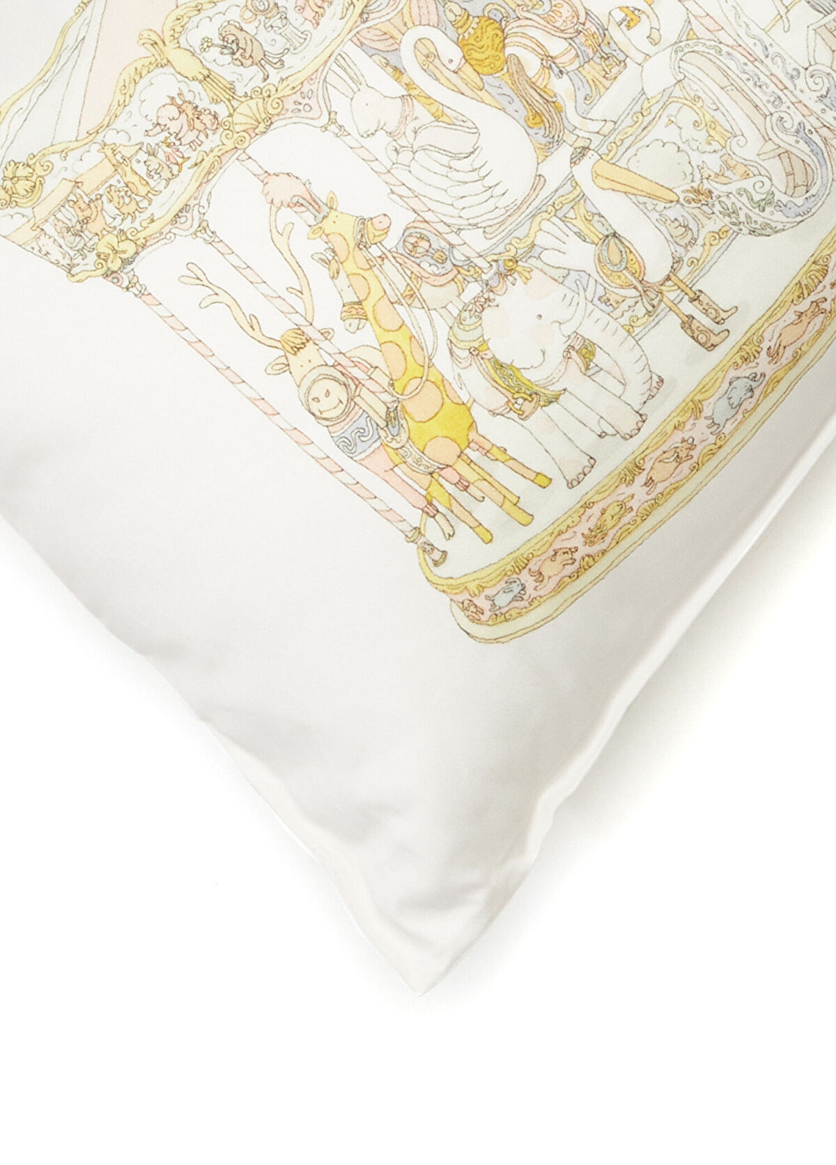 Atelier Choux Çok Renkli Baskılı Saten Dekoratif Yastık - 3