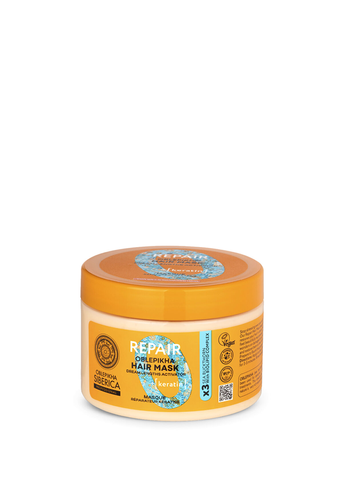 Natura Siberica  NS O Repair Oblepikha Yıpranmış Saçlara Özel Onarıcı Saç Maskesi 300 ml - 1