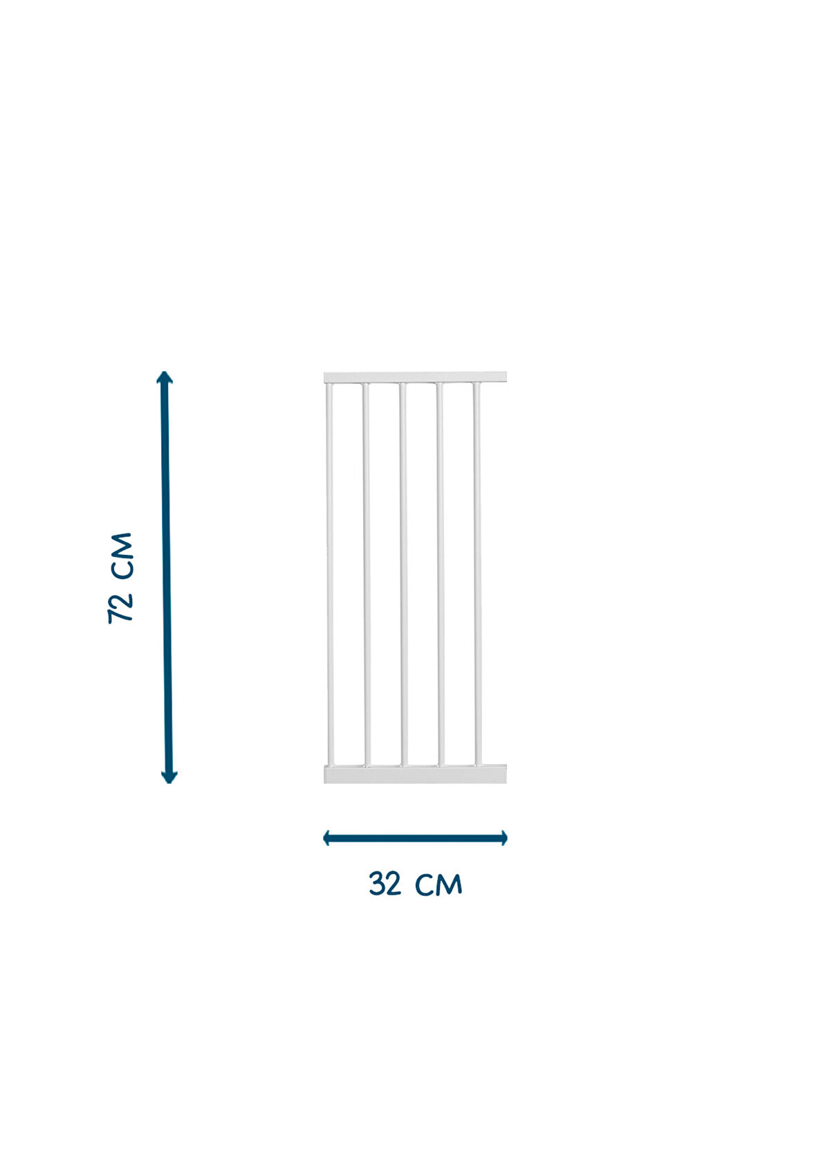 BabyDan Asta White Security Door Extension Panel 32 cm - 3