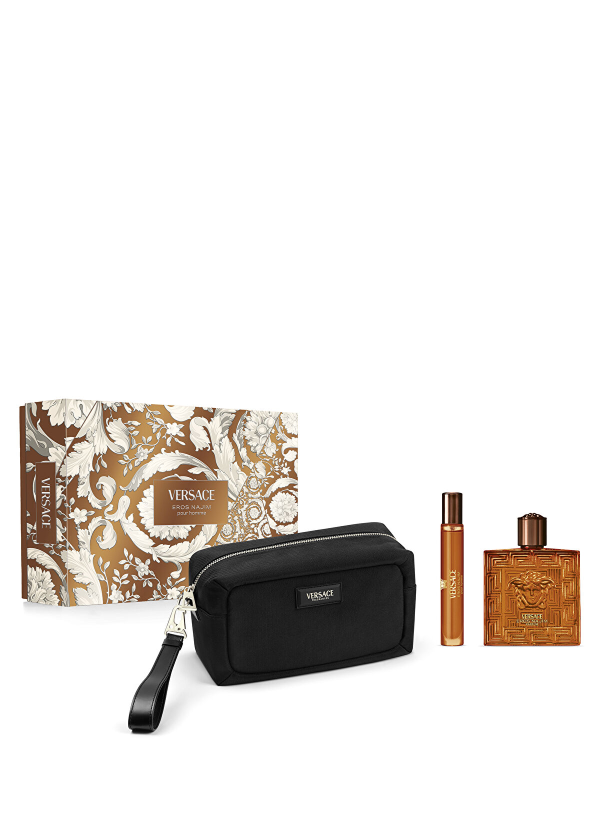 Versace Eros Najim Parfüm 100 ml + Seyahat Boy 10 ml + Çanta Erkek Parfüm Seti - 1