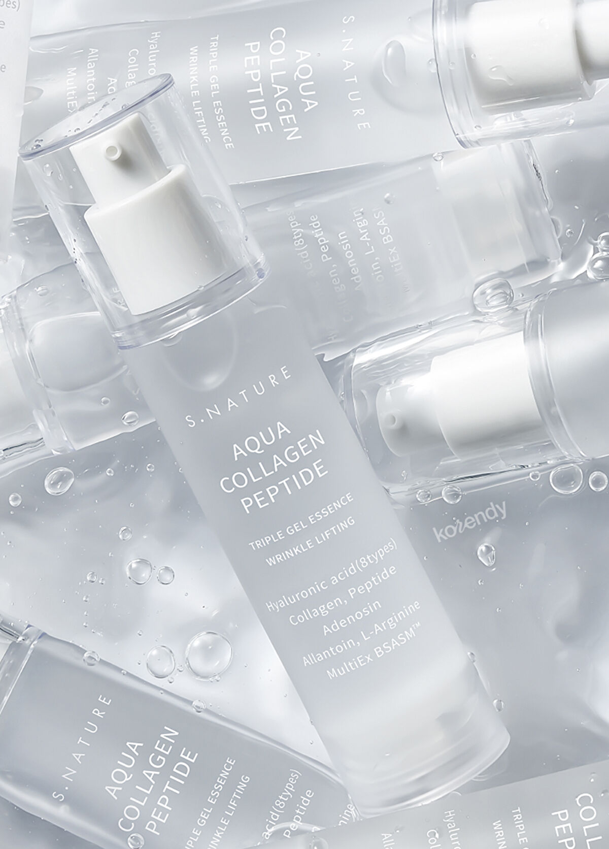 S.Nature Aqua Collagen Peptide Triple Gel Essence Elasticity Protective Moisturizing Gel Essence Skin Serum 50 ml - 3