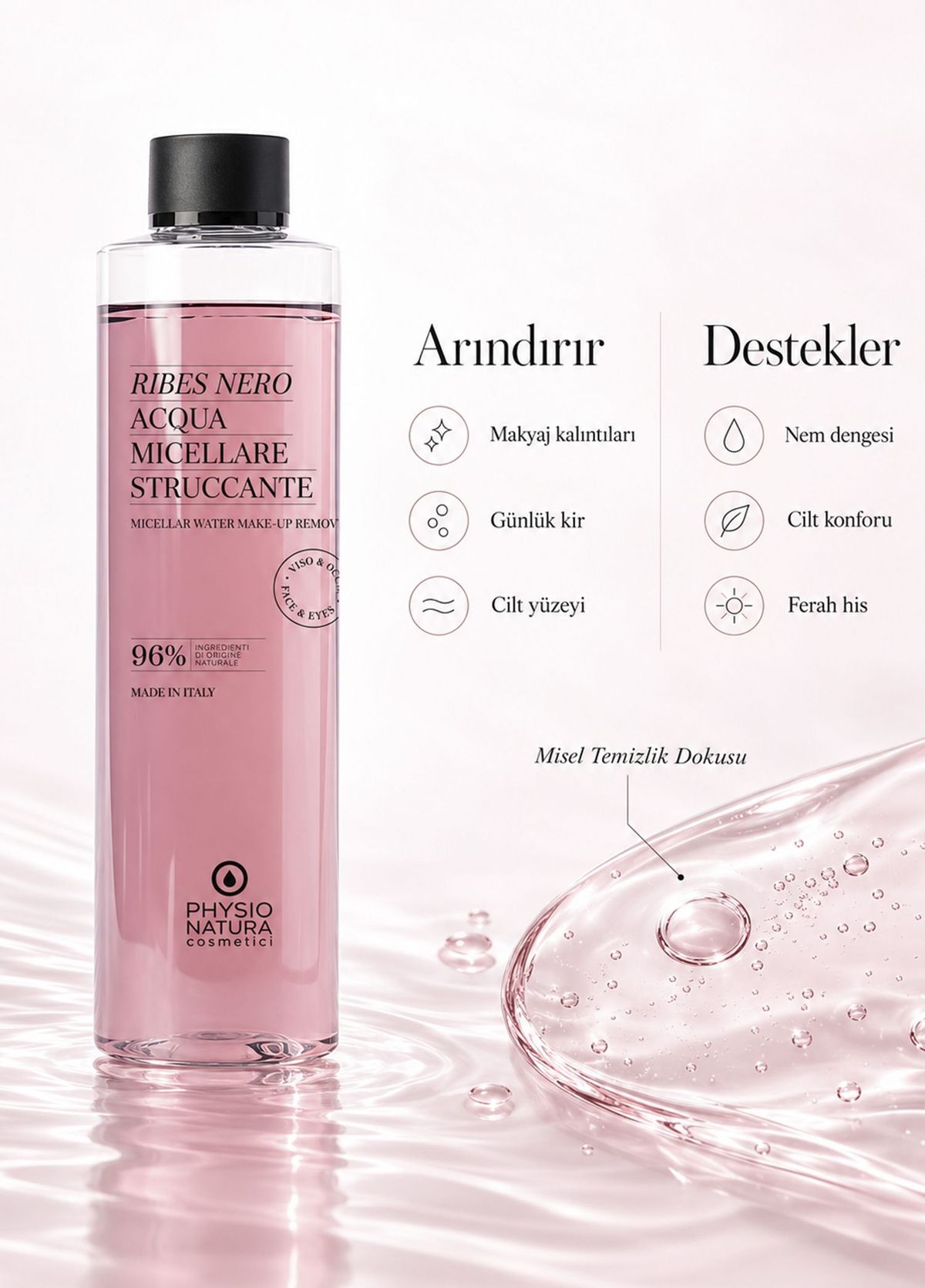 Physio Natura Micellar Water Make-Up Remover Purifying Make-up Remover 300 ml - 3