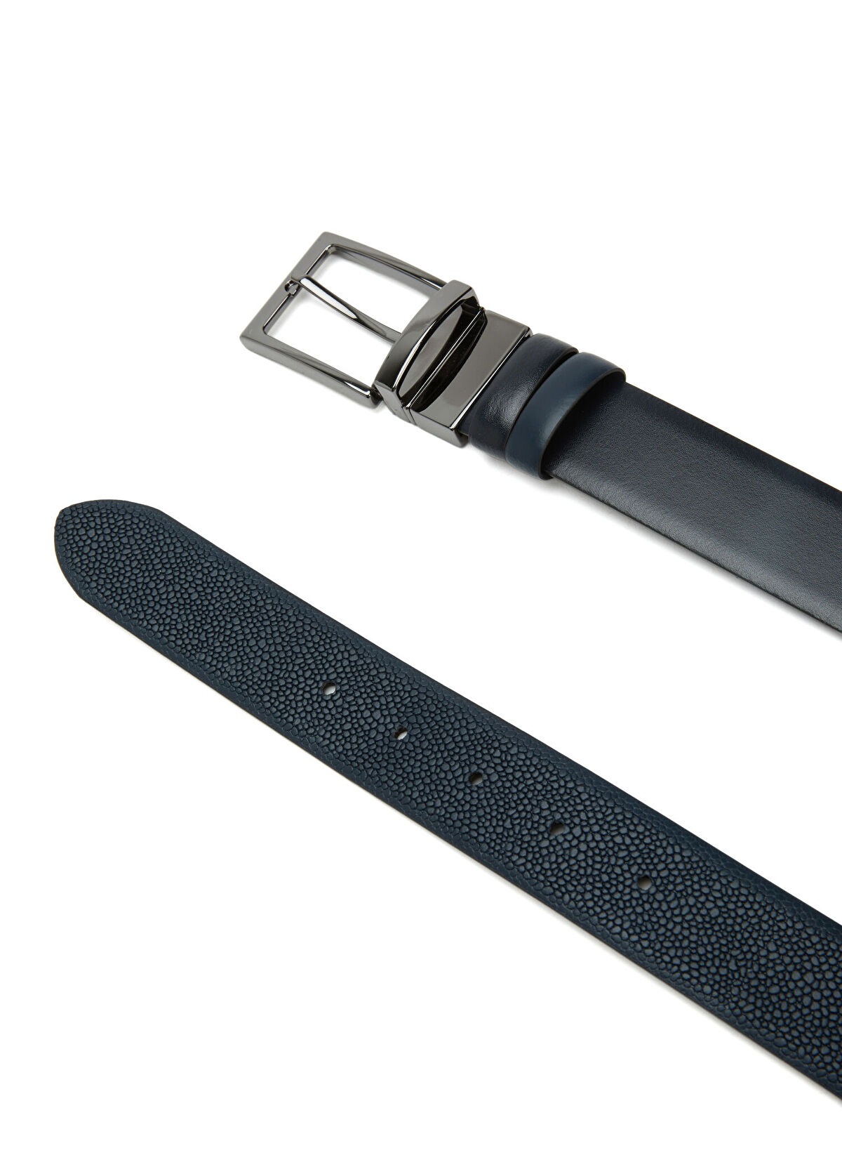 Beymen Club Navy Blue Men's Leather Belt - 3