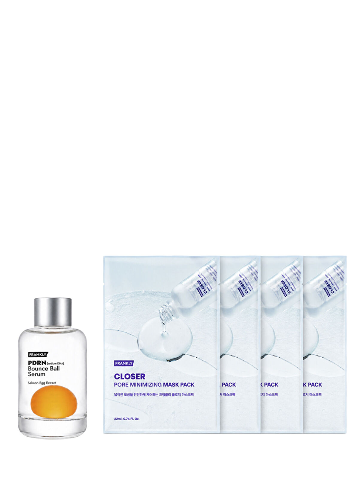 Frankly PDRN Serum + 4 Closer Mask Skin Care Set - 1