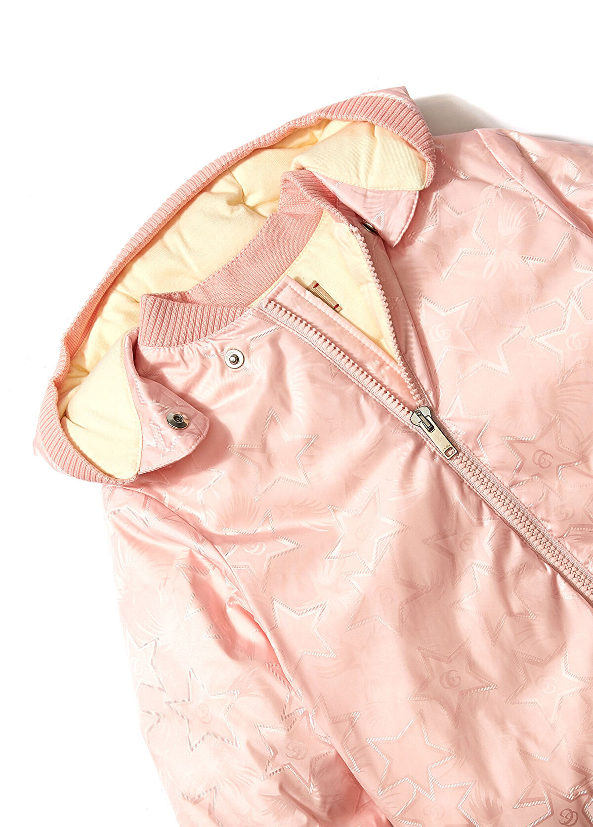 Gucci Pembe Kapüşonlu Unisex Bebek Mont - 3