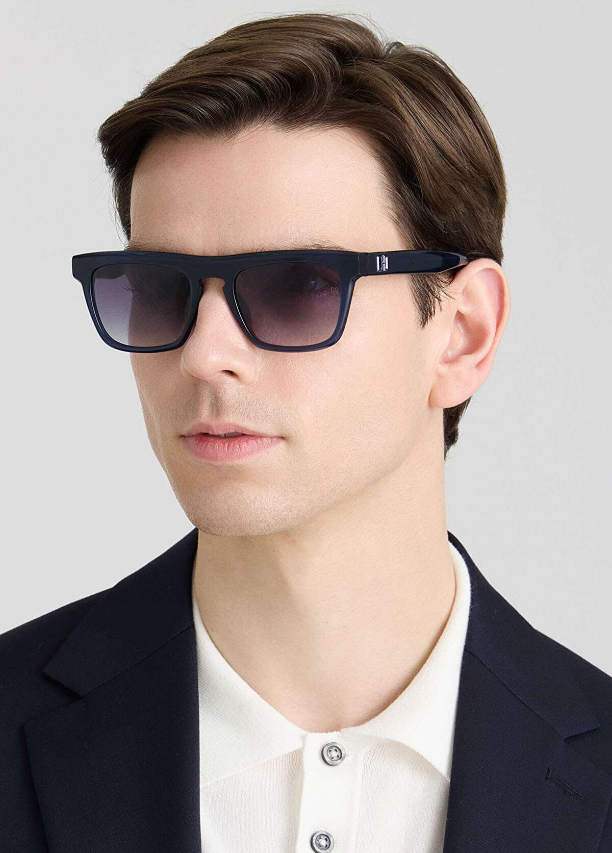 Hermossa HM 1673 C4 Dikdörtgen Mavi Erkek Güneş Gözlüğü - 3