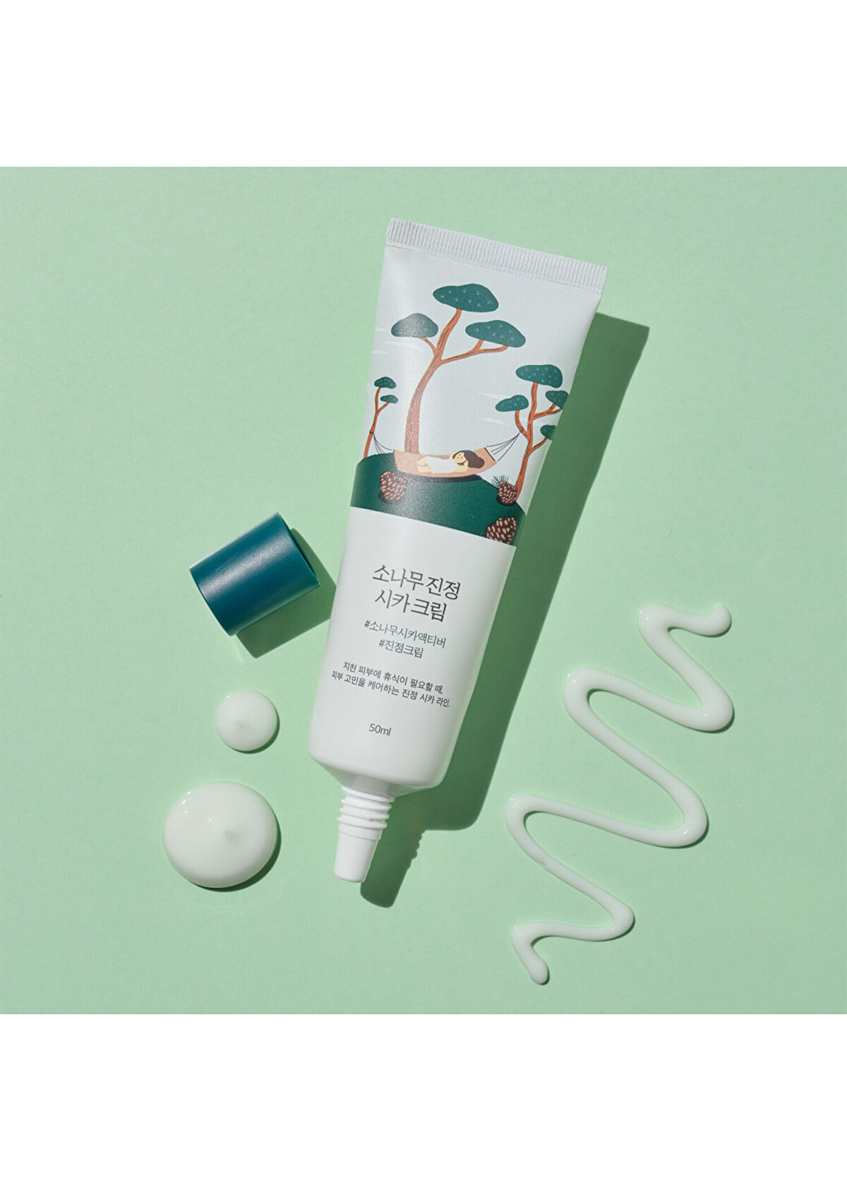 Round Lab Pine Calming Cica Cream Bariyer Koruyucu ve Stres Karşıtı Çam Özlü Cica Yüz Kremi 50 ml - 3