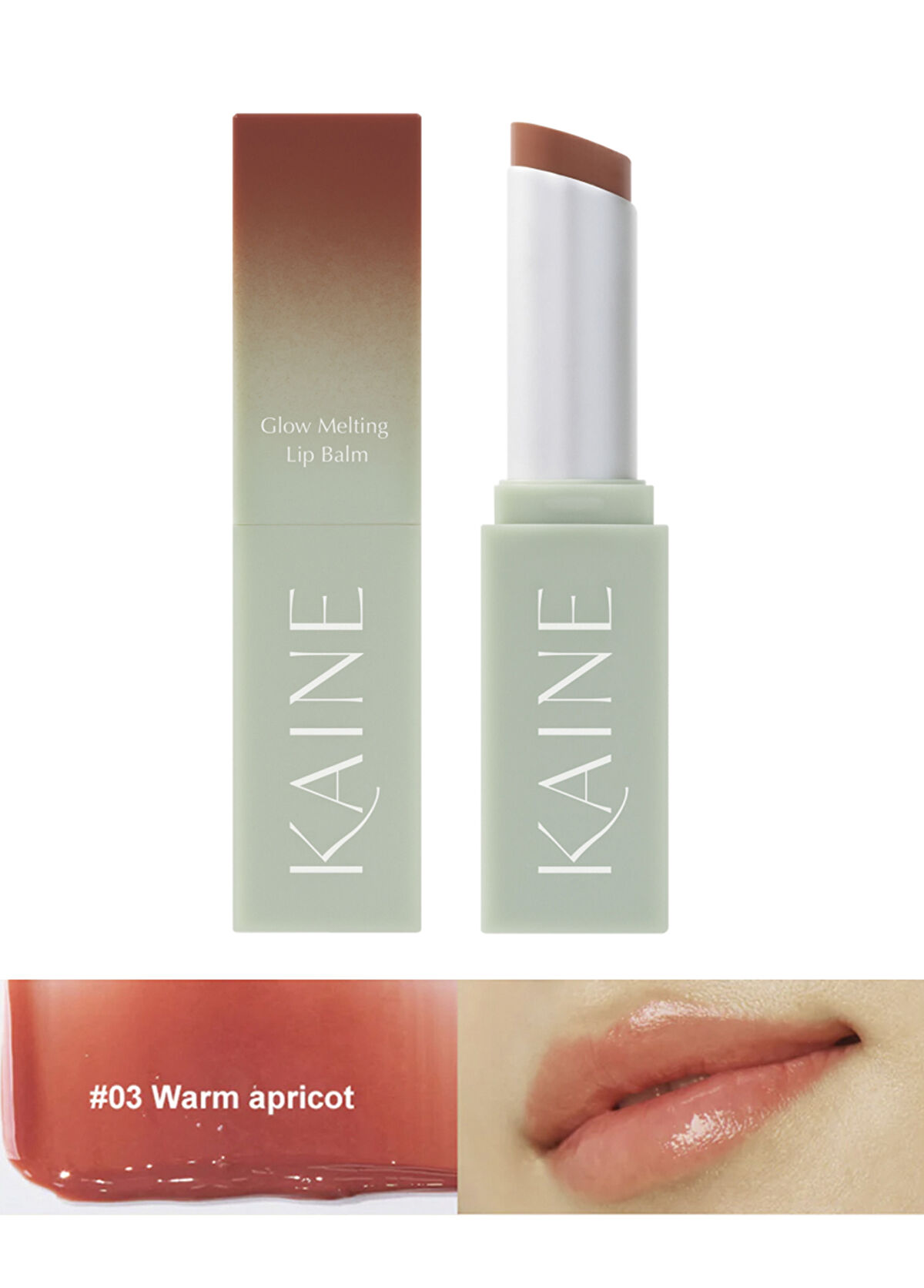 KAINE Parlaklık Verici Bariyer Koruyucu Skualenli Vegan Dudak Balmı #03 Warm Apricot 3.7 gr - 3