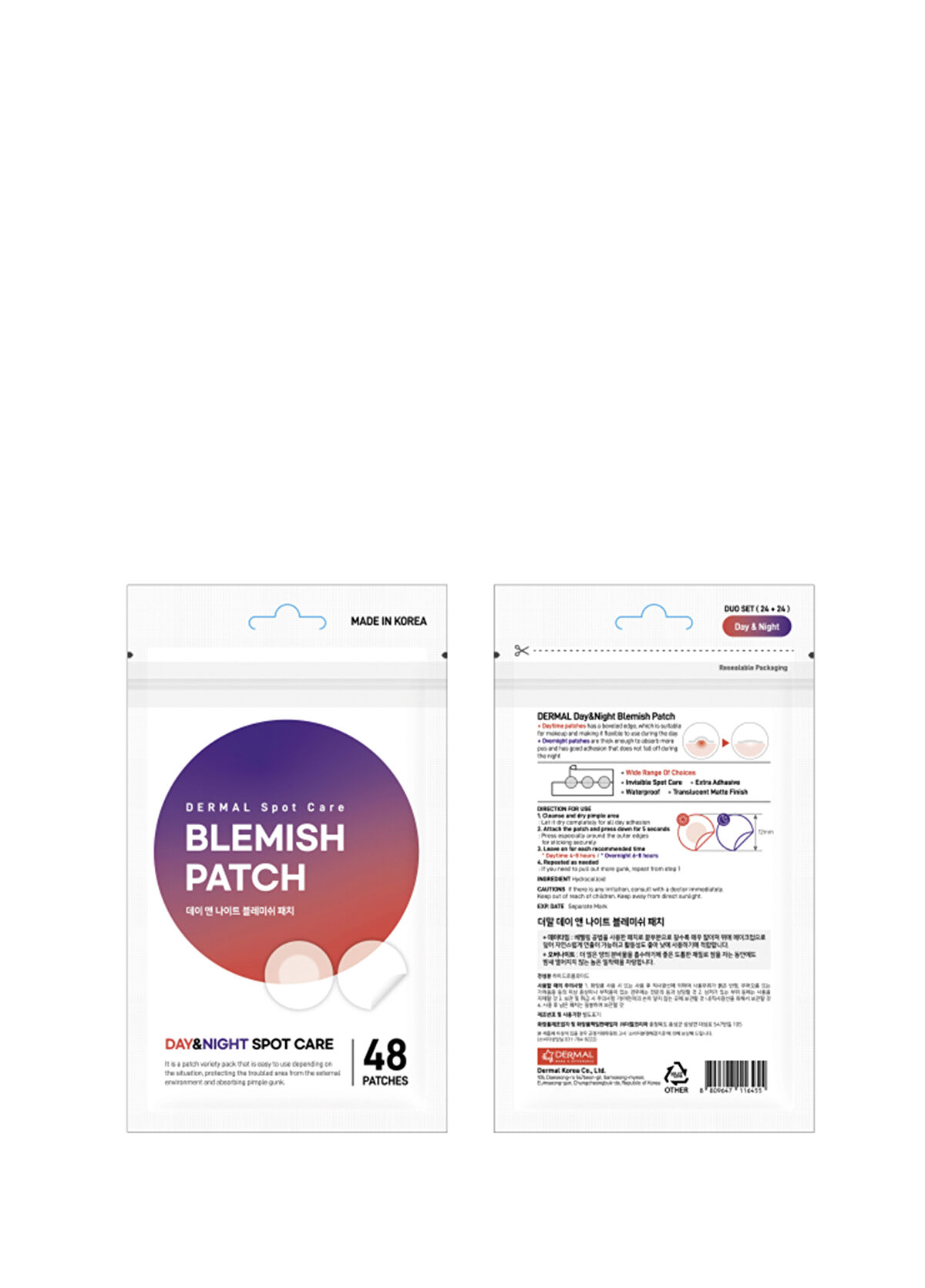 Dermal Day Night Blemish Gece & Gündüz Bölgesel Bakım Sivilce ve Siyah Nokta Bandı 48 Adet - 1
