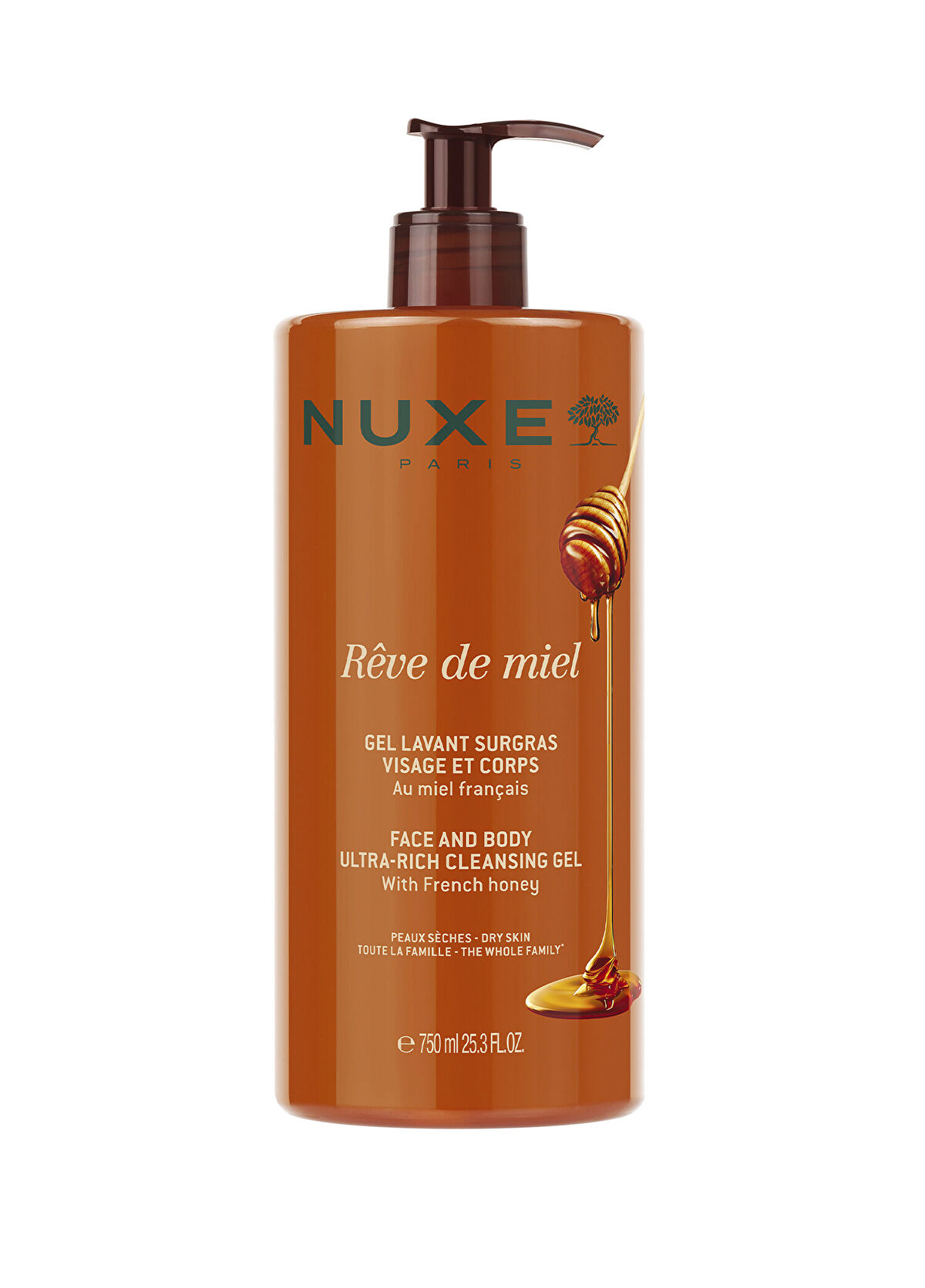 Nuxe Reve de Miel Purifying Face and Body Cleansing Gel 750 ml - 3