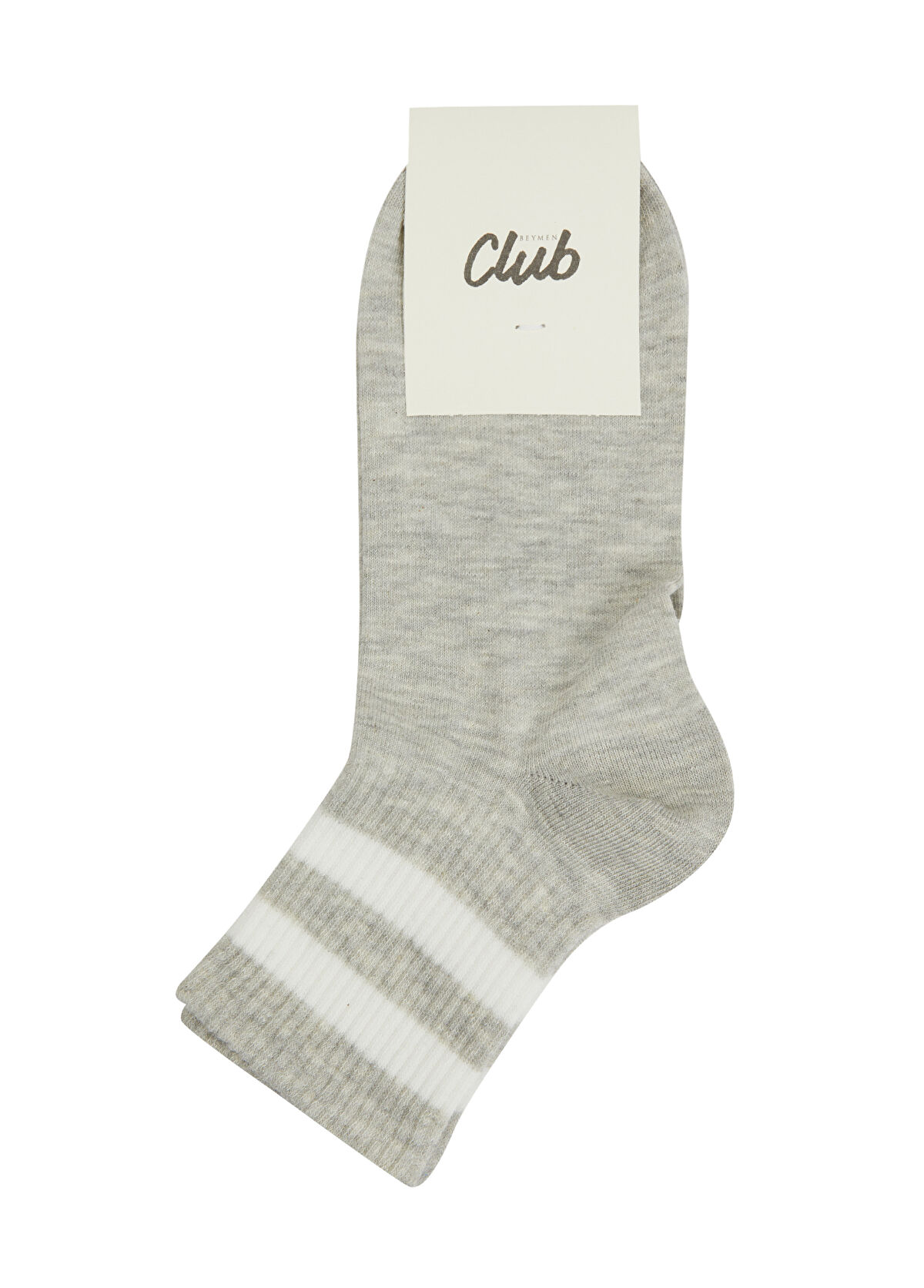 Beymen Club Grey Rib Women's Socks - 1