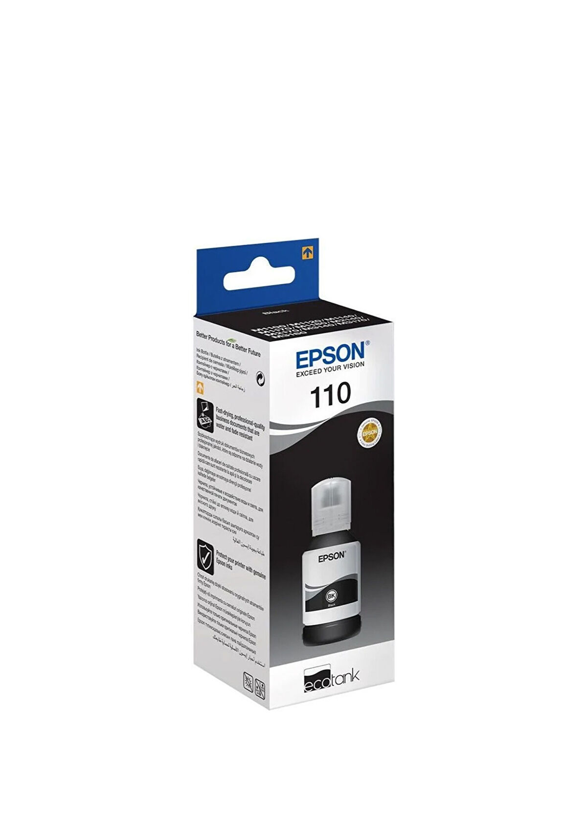 Epson EcoTank 110 Orijinal Black Siyah Mürekkep Kartuş 120 ml - 1