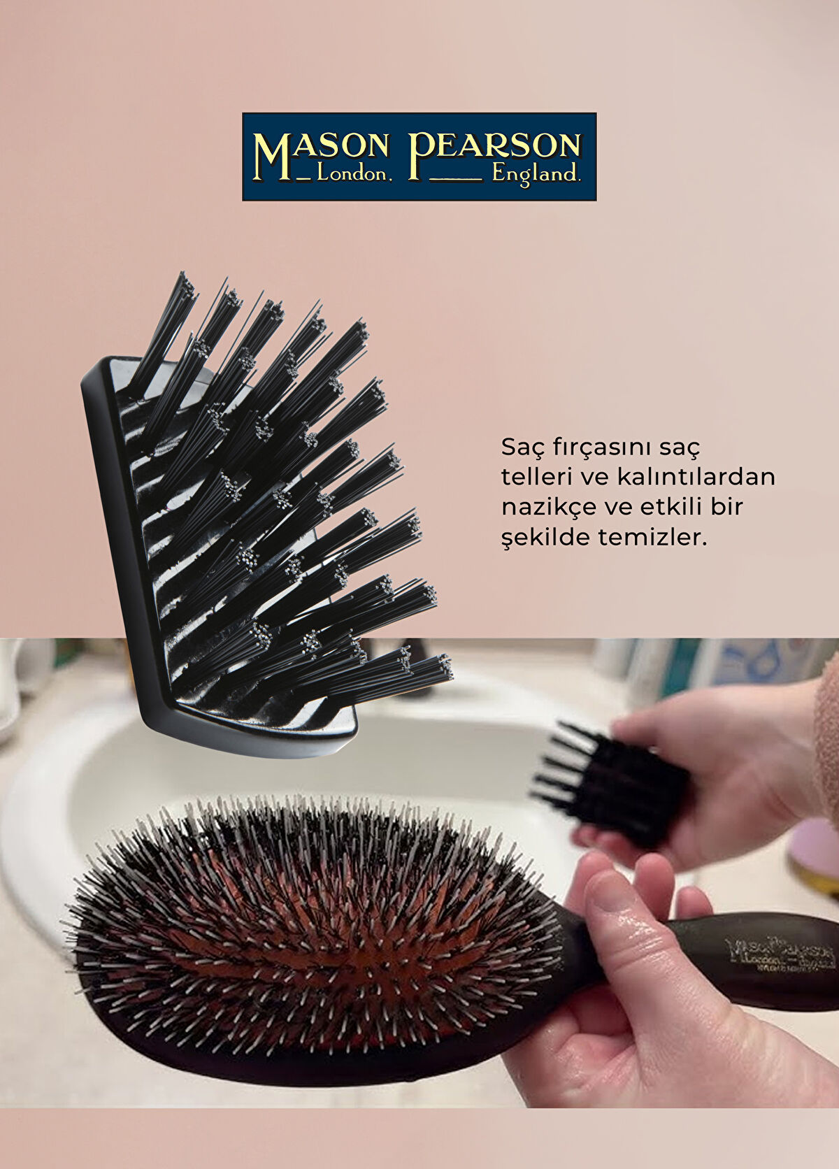 Mason Pearson Cleaning Brush CL Saç Fırçası Temizleyici - 3