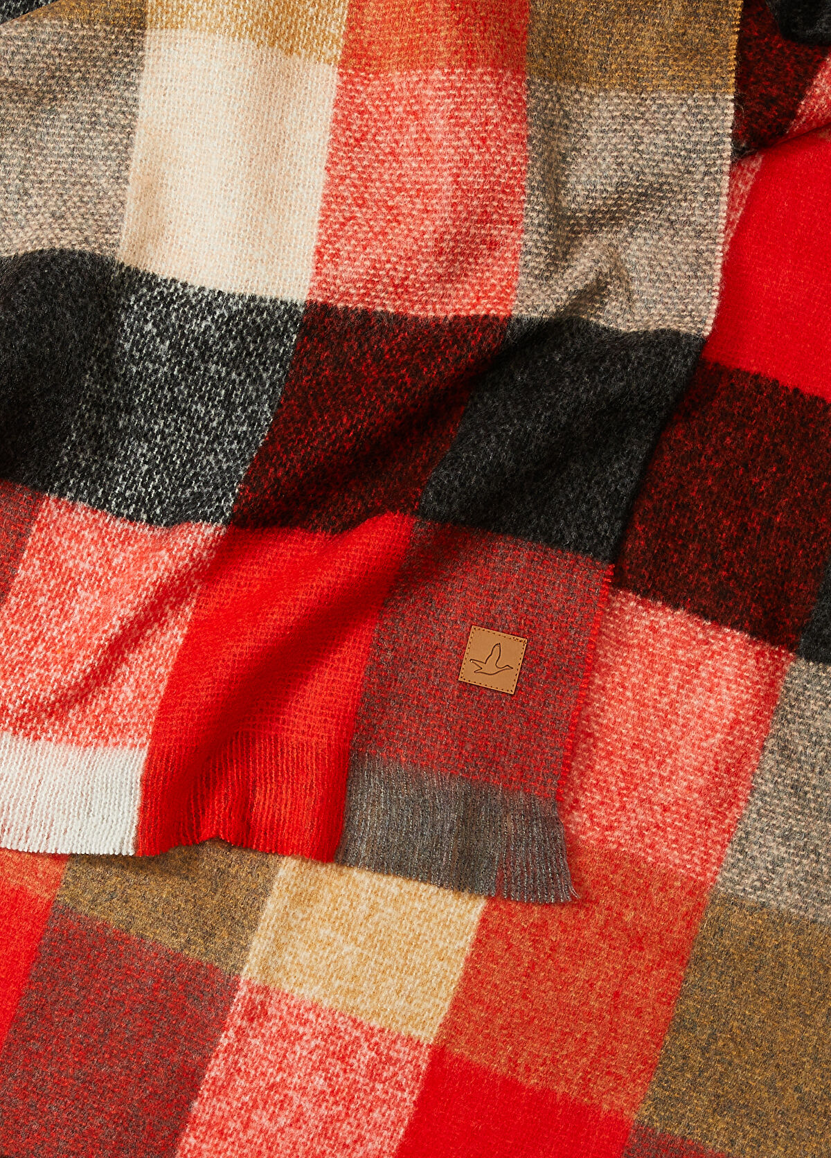 Beymen Club Çok Renkli Kare Desenli Kadın Atkı - 3