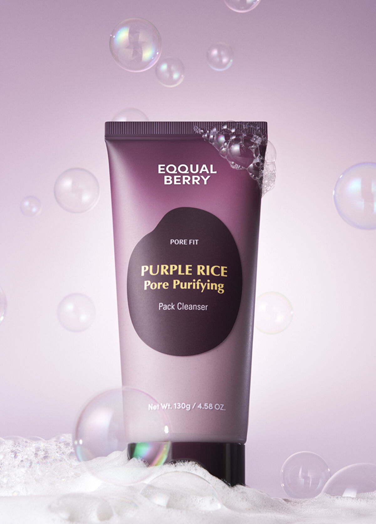 EqqualBerry Purple Rice Pore Purifying Pack Cleanser Geniş Gözenek Önleyici Arındırıcı Yüz Temizleyici 130 gr - 3