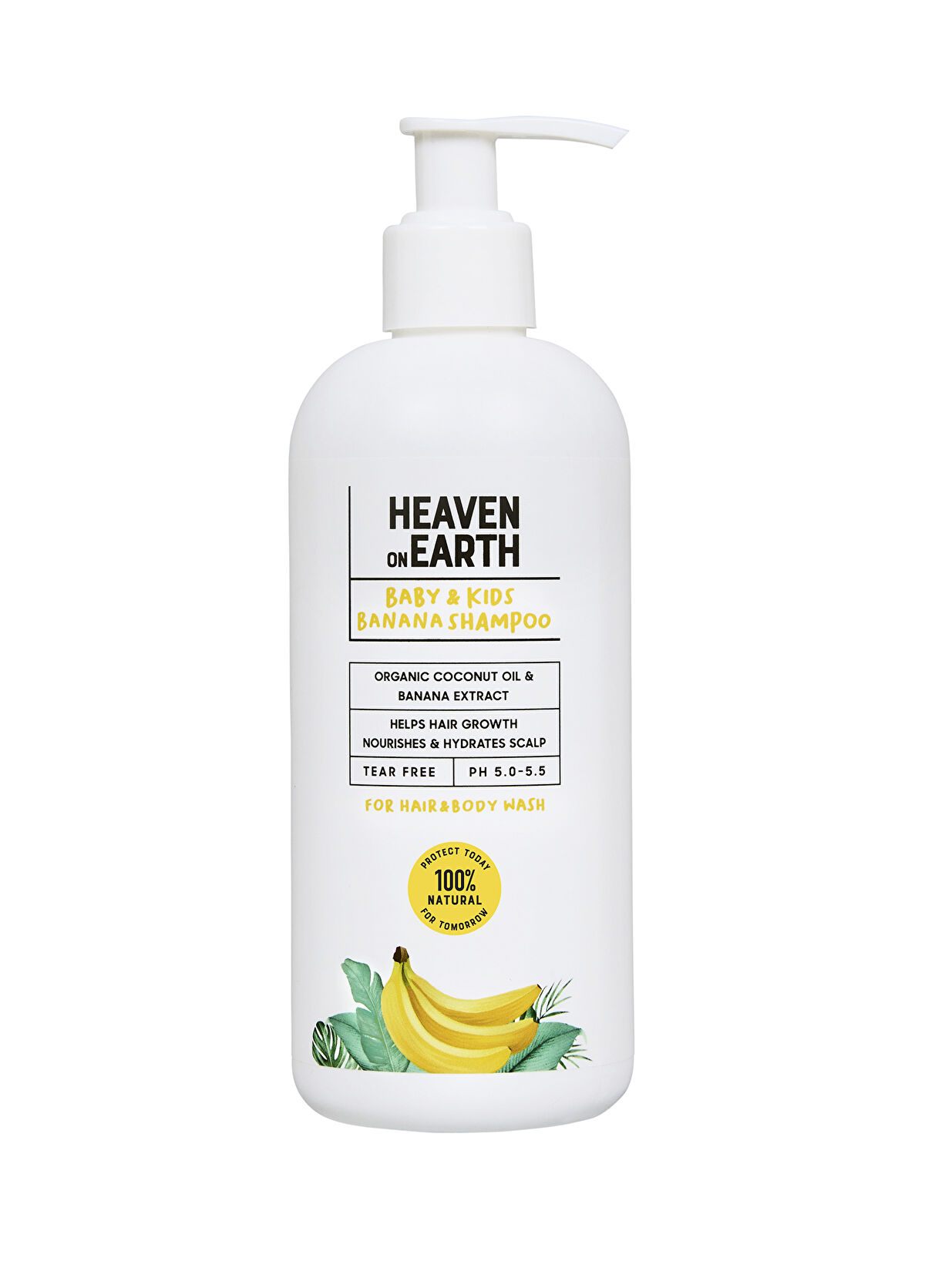 Heaven On Earth Baby Kids Banana Shampoo Muzlu Parabensiz Bebek Çocuk Saç ve Vücut Şampuanı 300 ml - 1