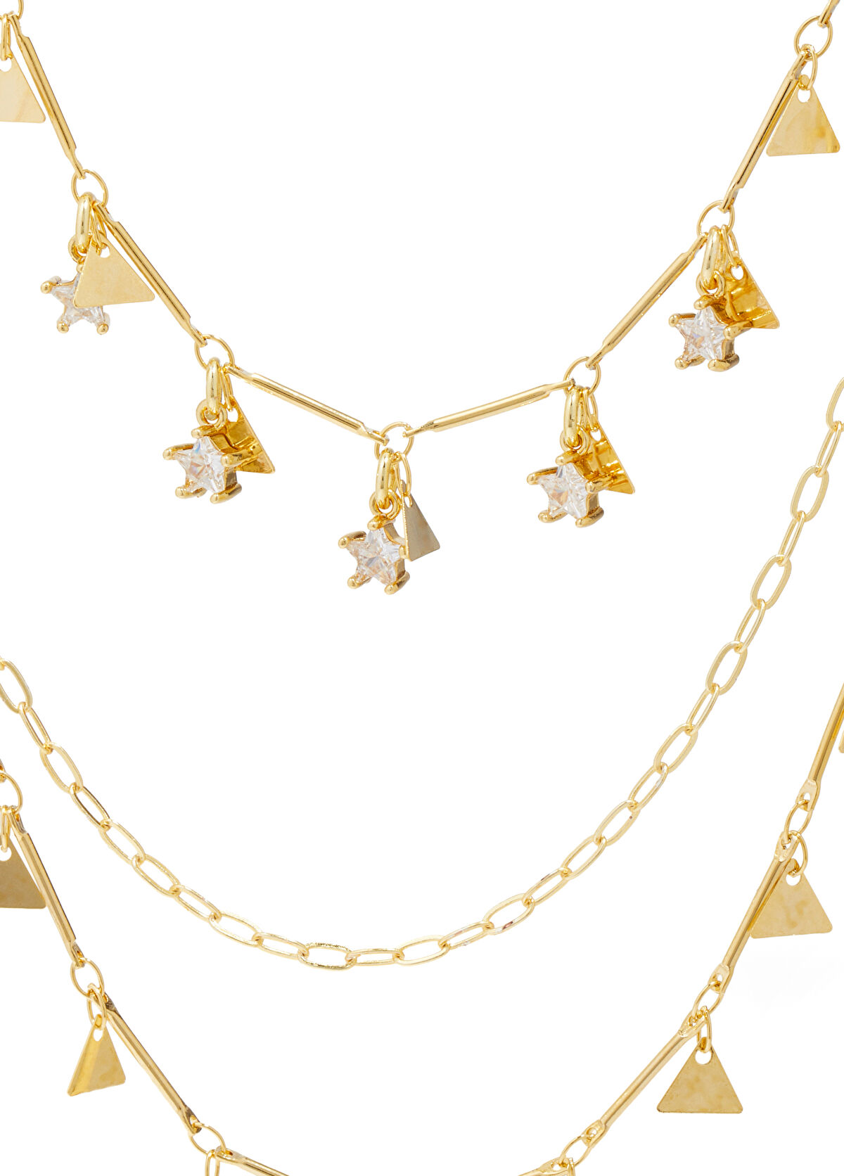 Beymen Club Gold Triangle Plaque Women's Necklace - 3