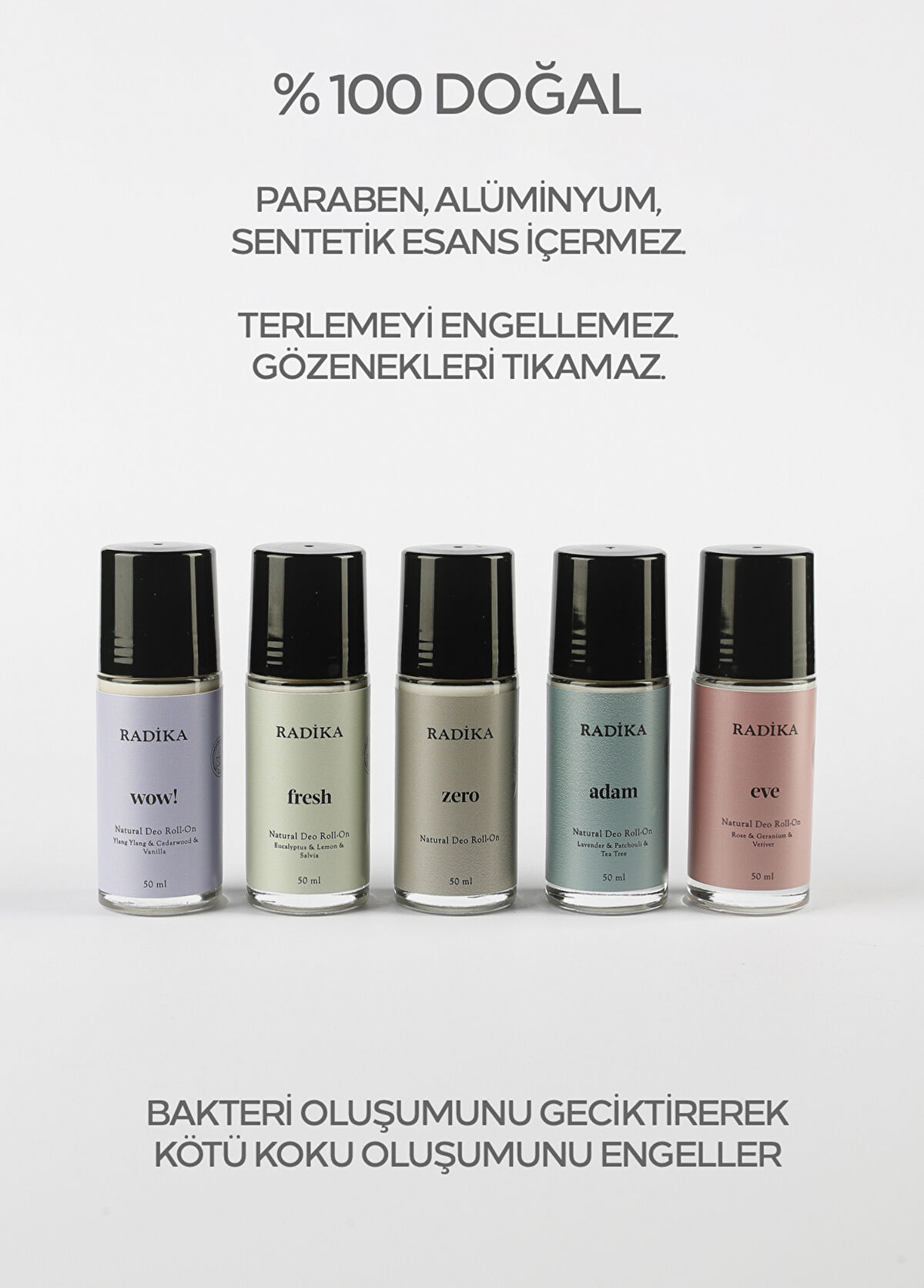 Radika Aromatherapy Zero Doğal Unisex Roll On 50 ml - 3