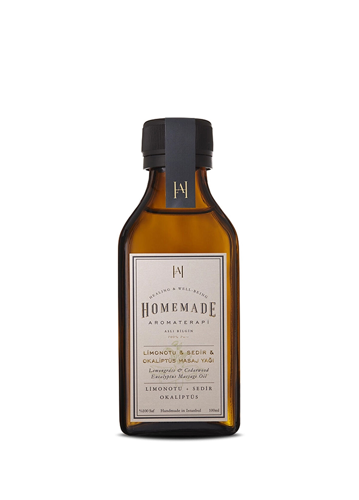 Homemade Aromaterapi Limonotu Sedir ve Okaliptüs Masaj Yağı 100 ml - 1