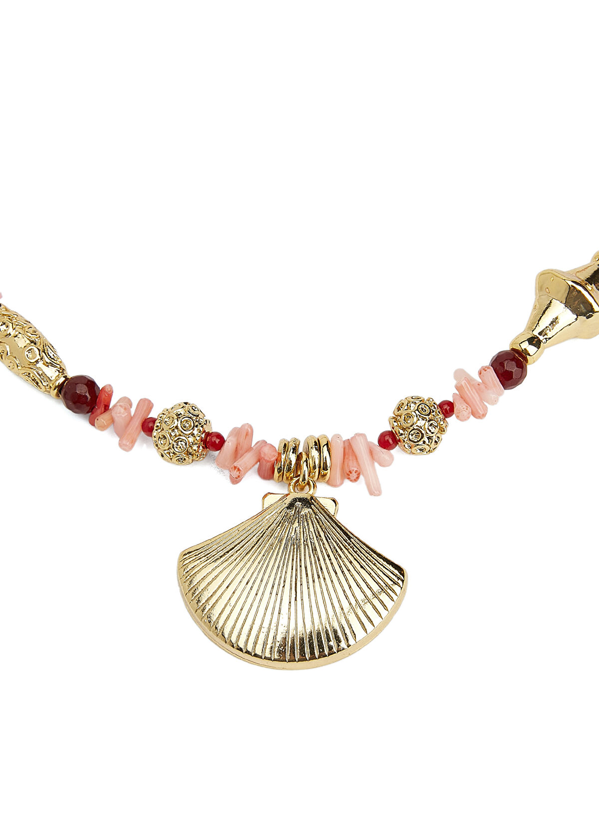Beymen Club Pink Coral Stone Women's Necklace - 3