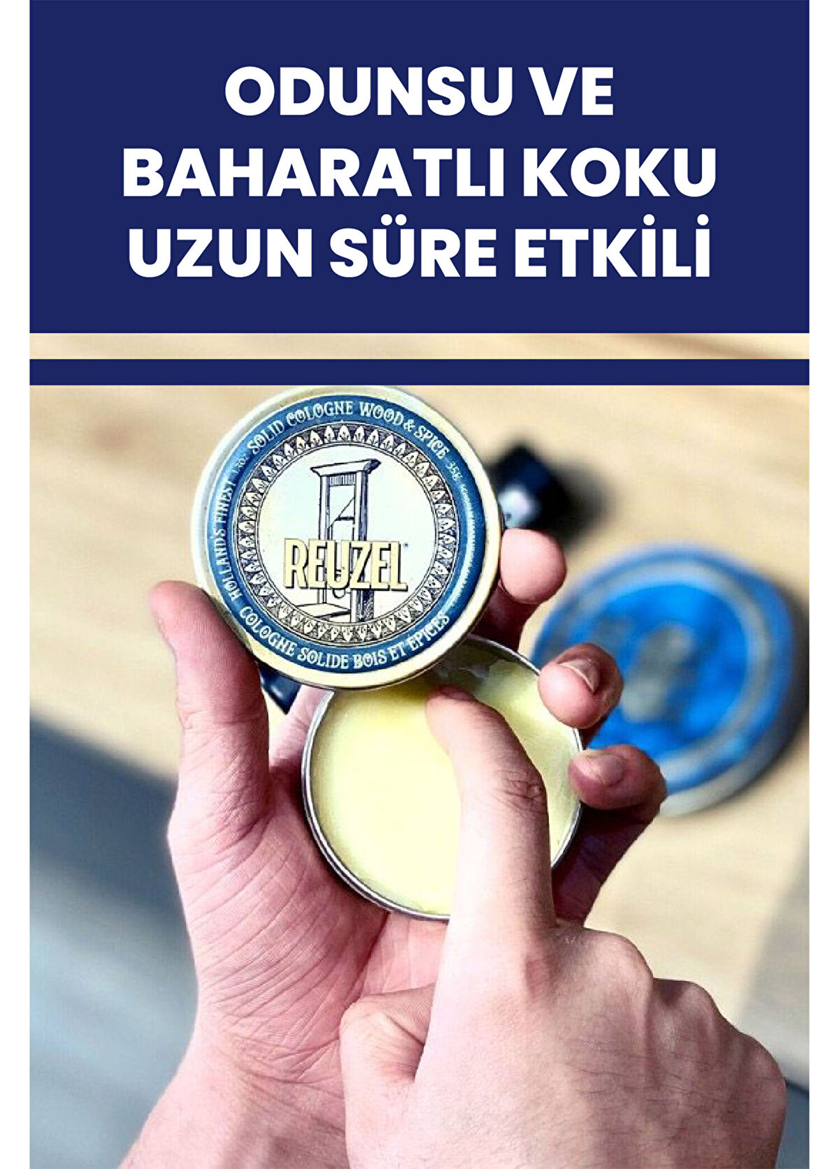 Reuzel Solid Cologne Wood & Spice Erkekler İçin Katı Katı Kolonya 35 gr - 3