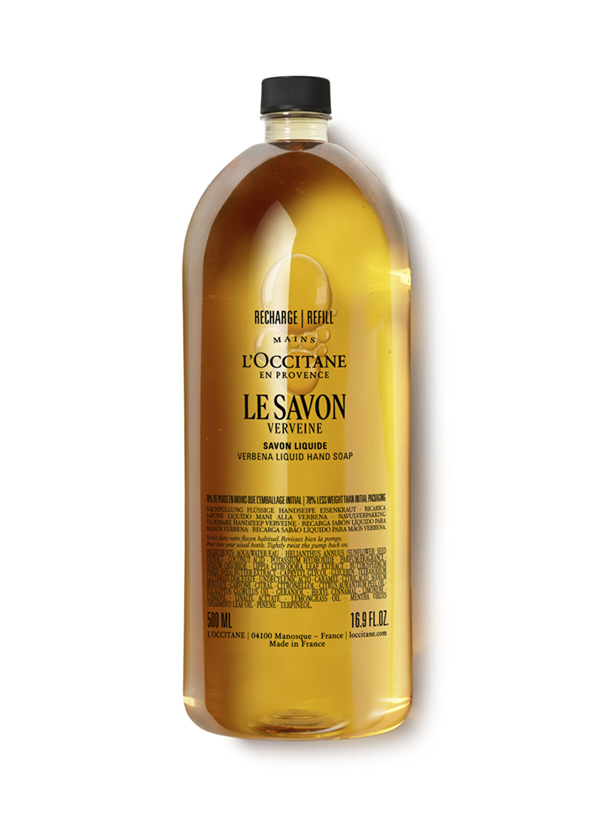 L'Occitane Shea Verbena Hand Liquid Soap Refill Shea Verbena Liquid Soap Ecological Refill 500 ml - 1