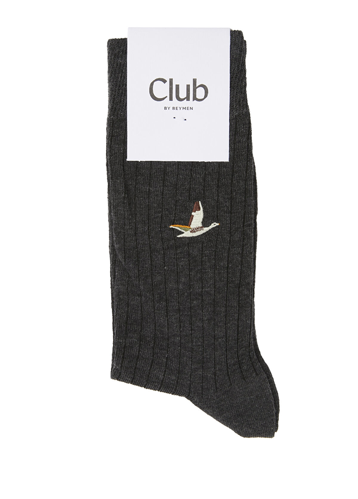 Beymen Club Antrasit Logo Nakışlı Erkek Çorap - 1