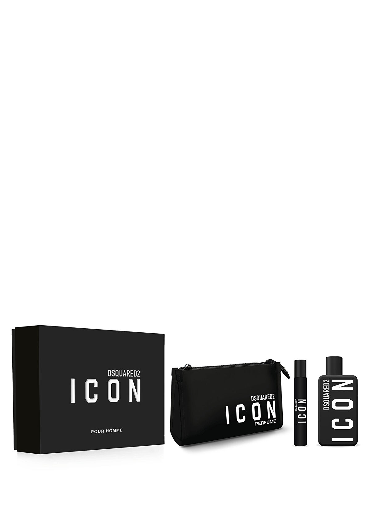 Dsquared2 Icon Pour Homme EDP 100 ml + 10 ml Travel Size + Bag Men's Perfume Set - 1