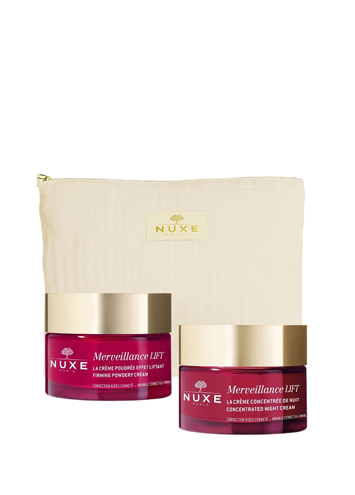 Nuxe Merveillance Fiber Day Cream + Night Cream + Bag Skin Care Set - 1