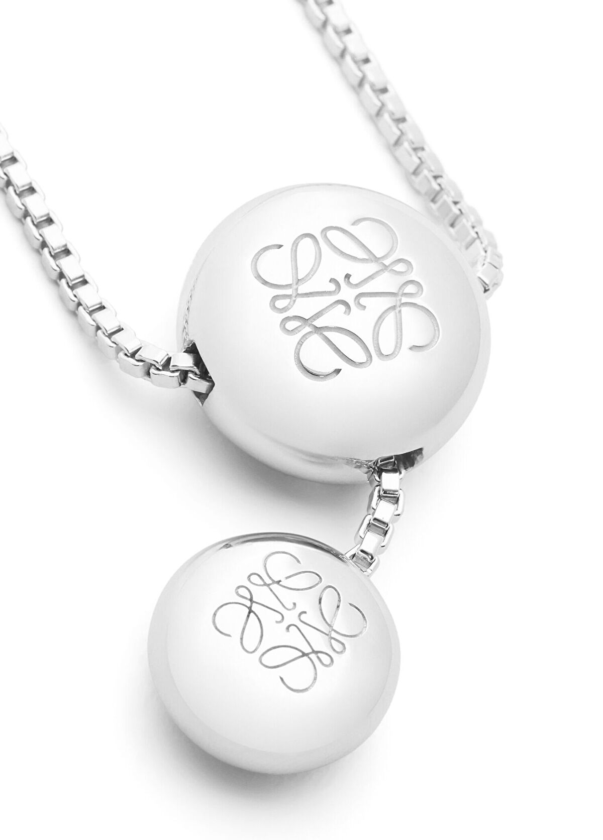 Loewe Silver Logo Detaylı Kadın Gümüş Kolye - 3