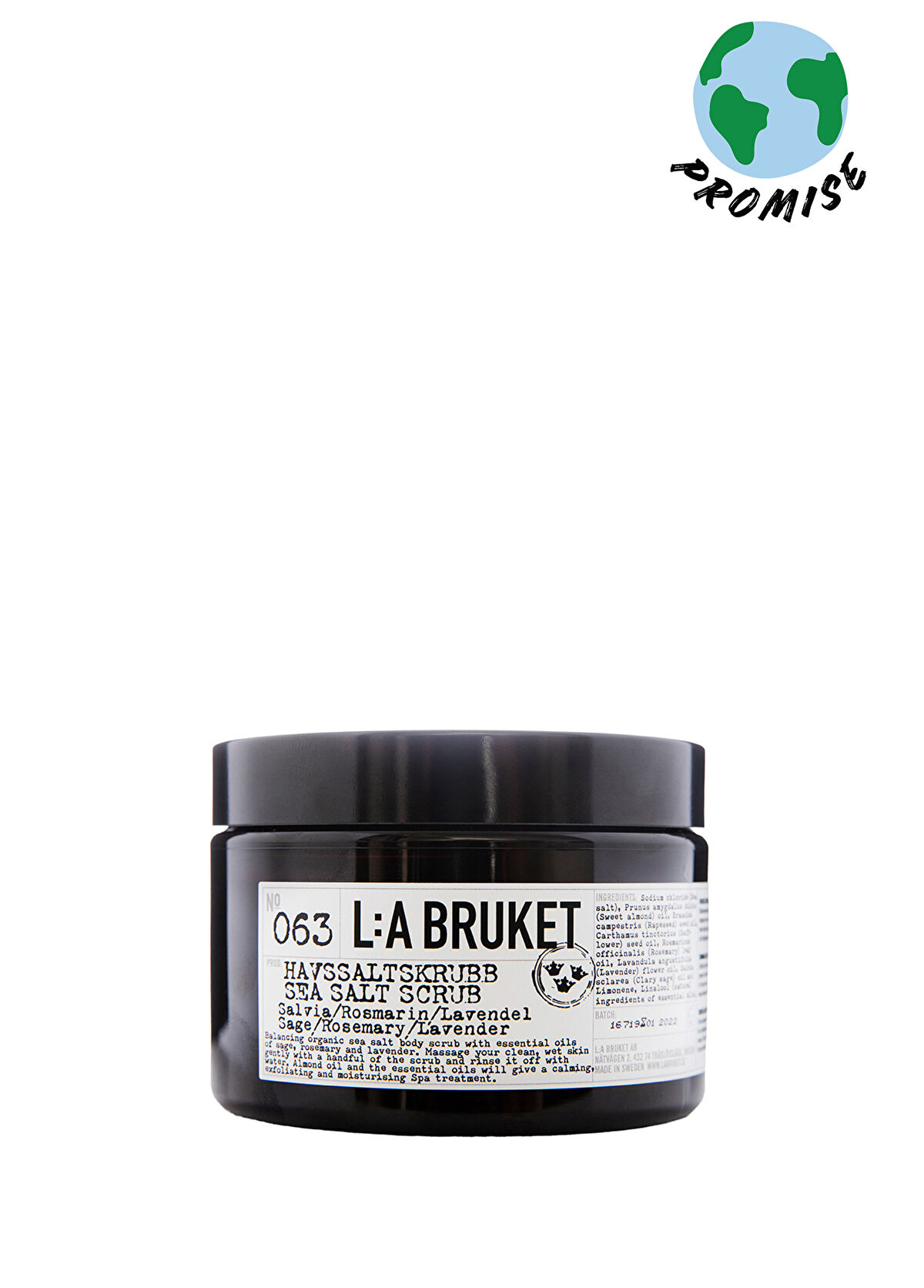 L:A Bruket Sea Salt Scrub Sage Rosemry Lavndr 420Gr - 1