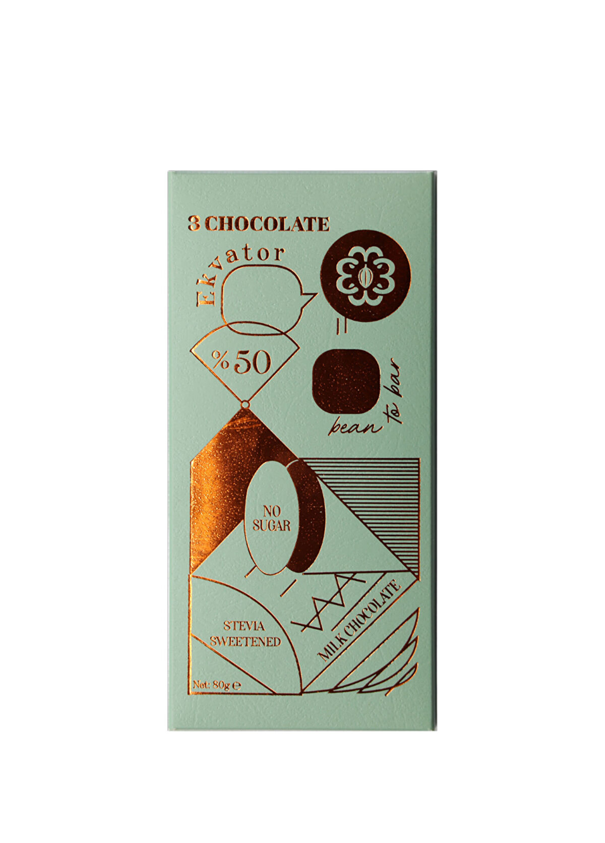 3CHOCOLATE Stevia Sweetened Çikolata 80 gr - 3