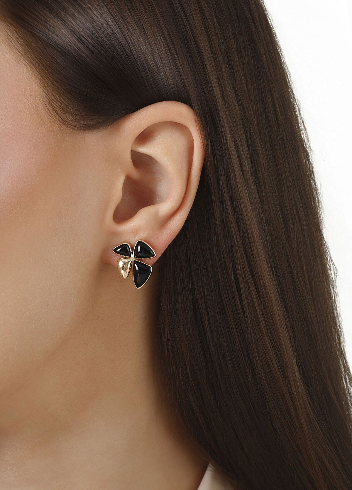 Yonca Bagana Mizar Kadın Altın Küpe - 3