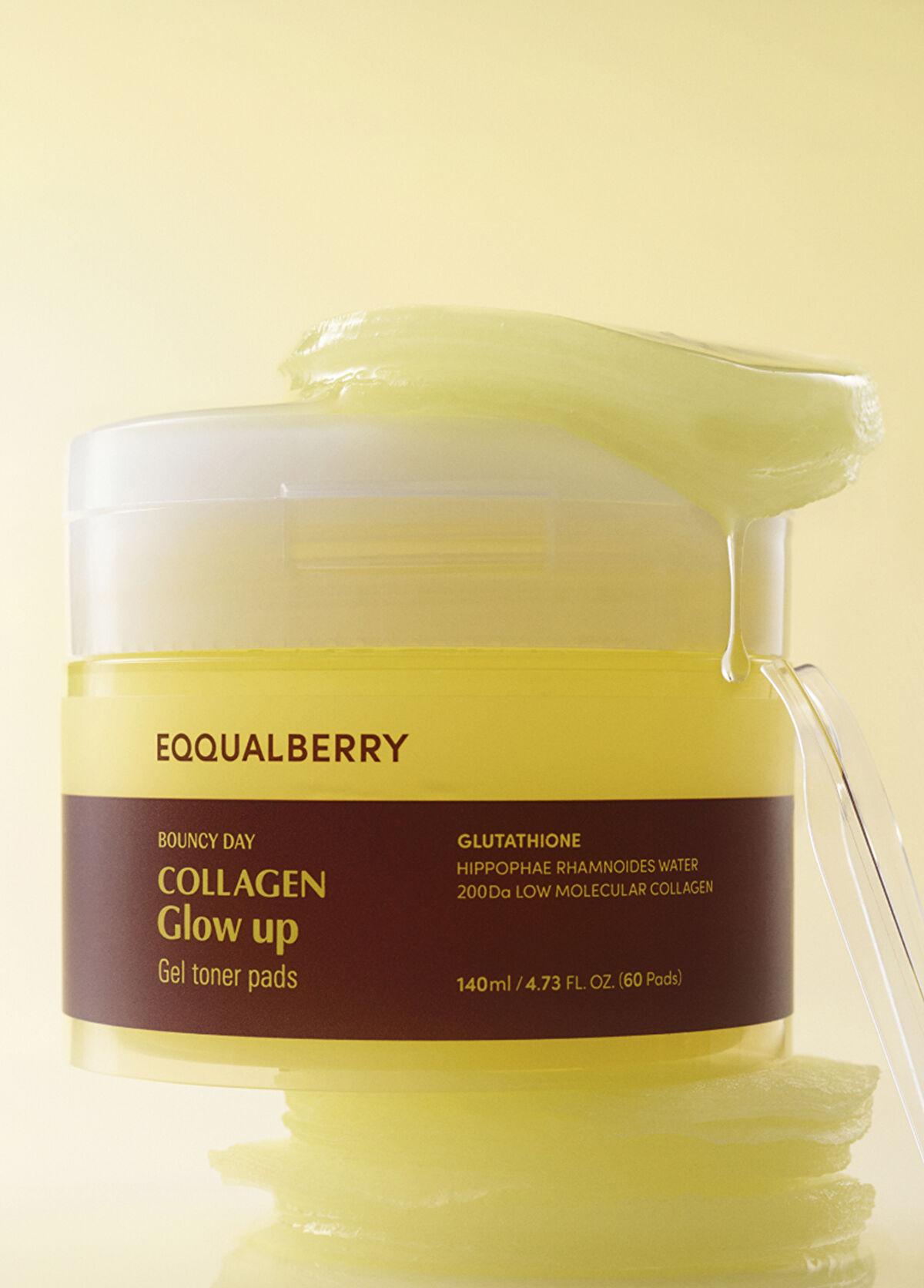 EqqualBerry Collagen Glow Up Gel Toner 60'lı Leke Önleyici ve Parlatıcı Jel Ped 140 ml - 3