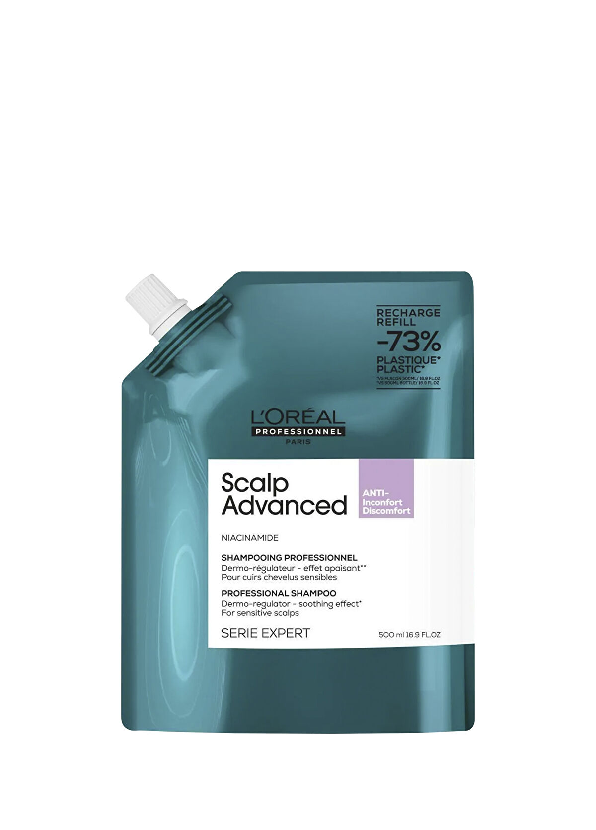 Loreal Professionnel Paris Serie Expert Scalp Advanced Professional Refil Shampoo for Sensitive Scalp 500 ml - 1