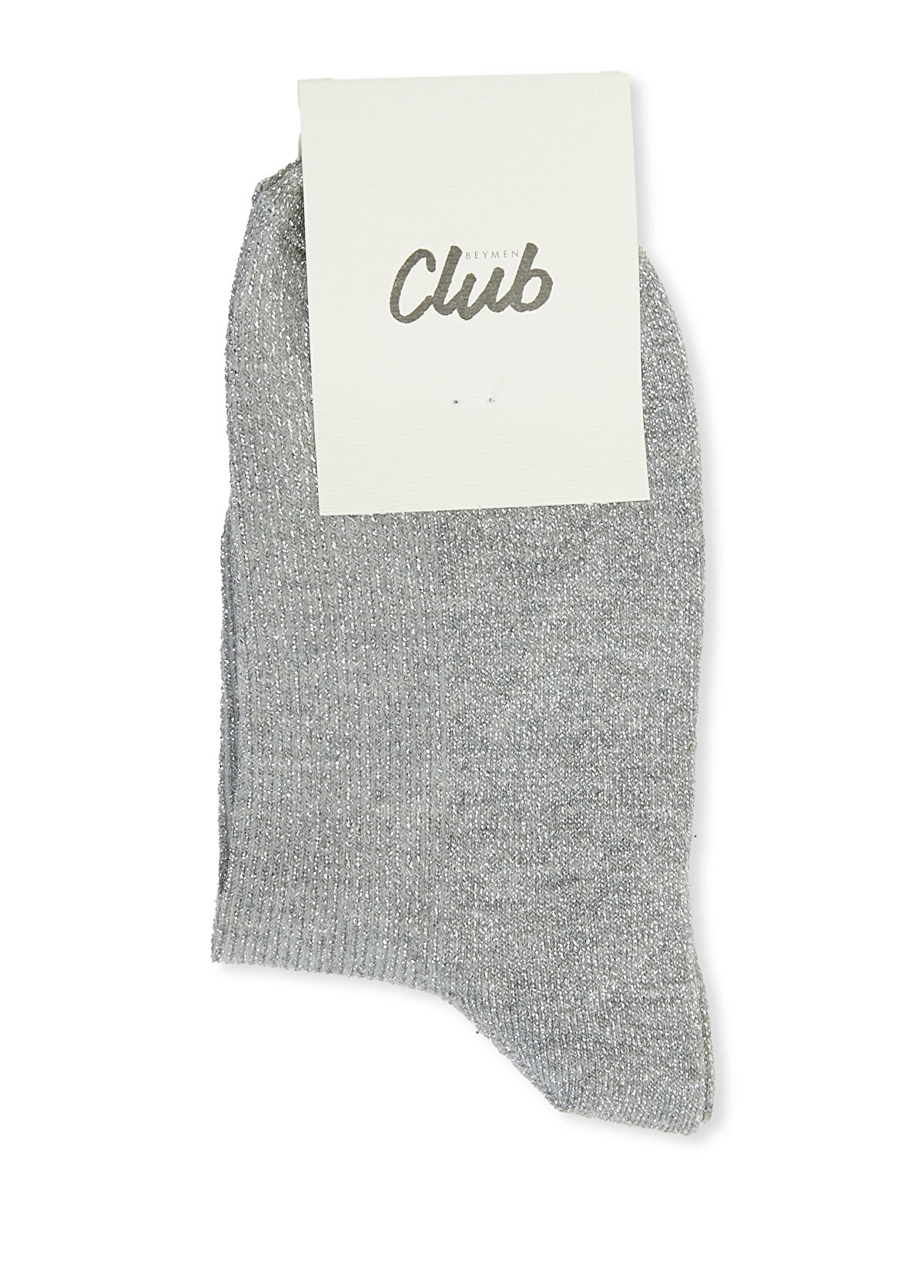 Beymen Club Gri Simli Kadın Çorap - 1