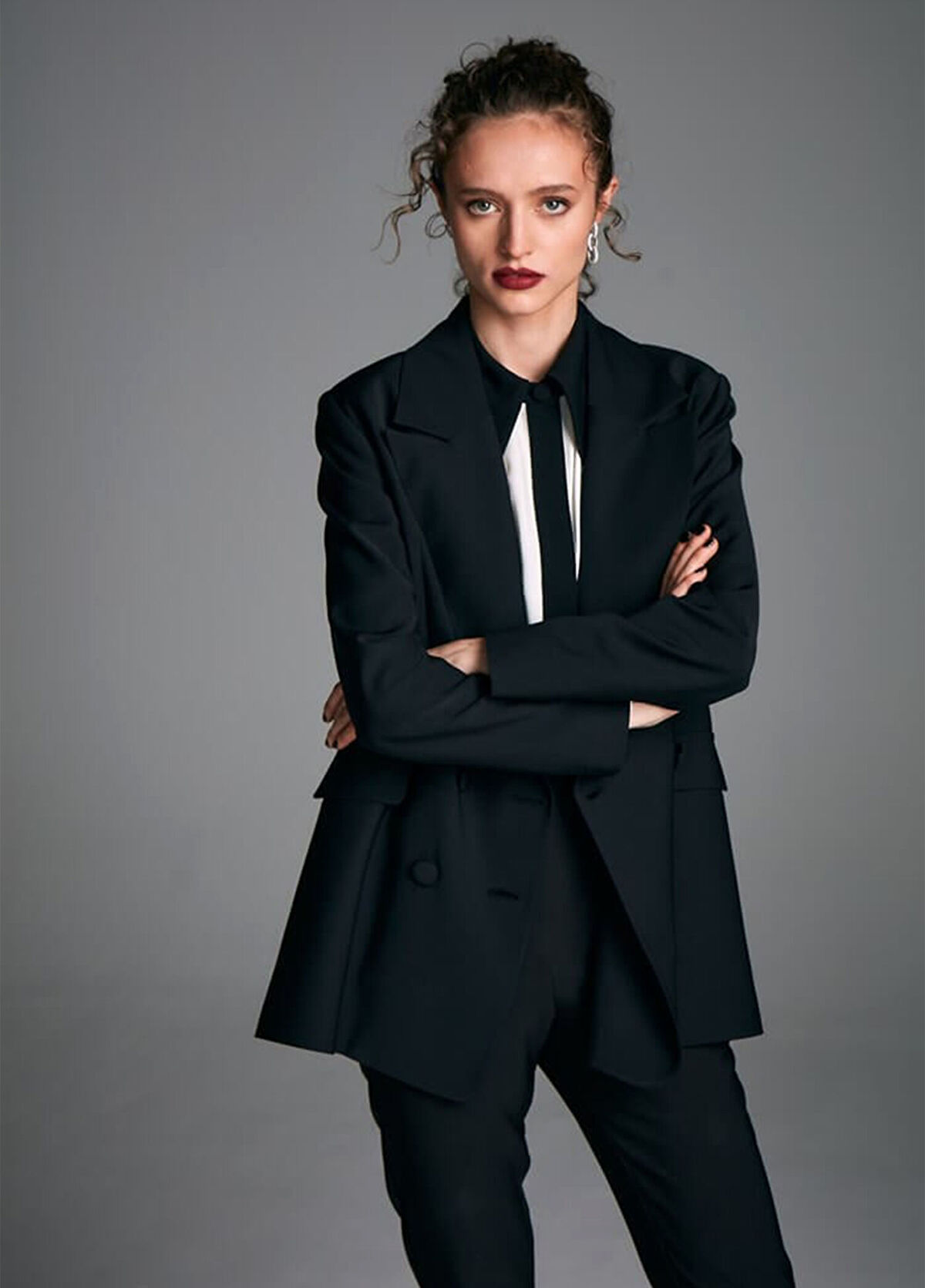 Feel The Lotus Sacred Lotus Siyah Kadın Blazer Ceket - 3