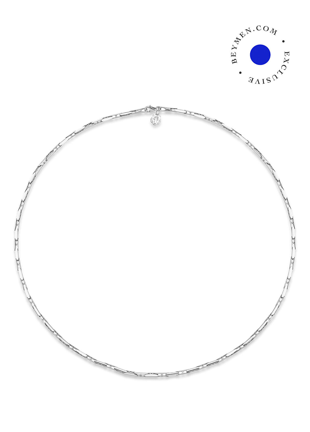 Les Tigres Kaplan Charm Rove Beyaz Altın Kaplama 925 Ayar Gümüş Erkek Kolye - 1