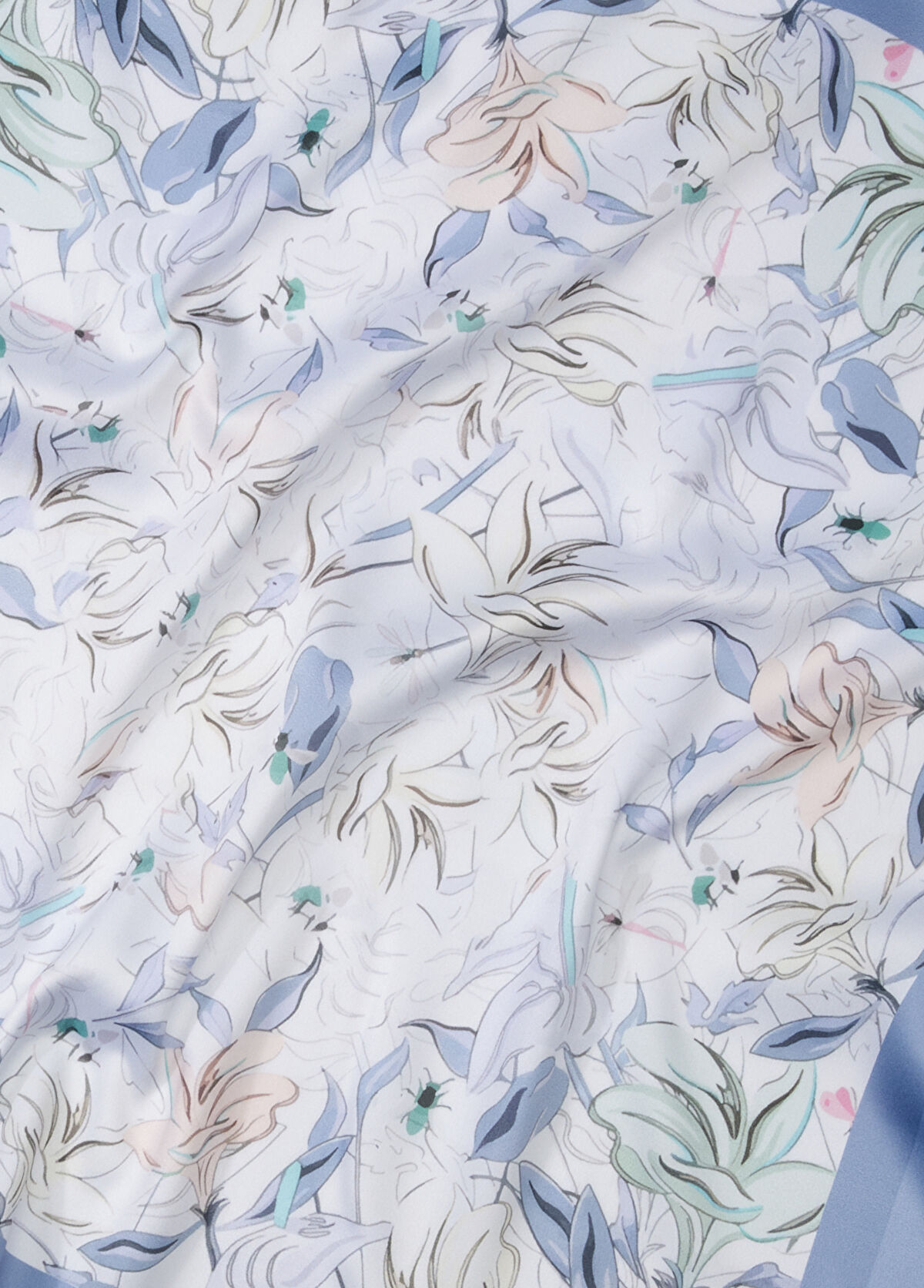 Beymen Club Blue And White Patterned Women's Scarf - 3